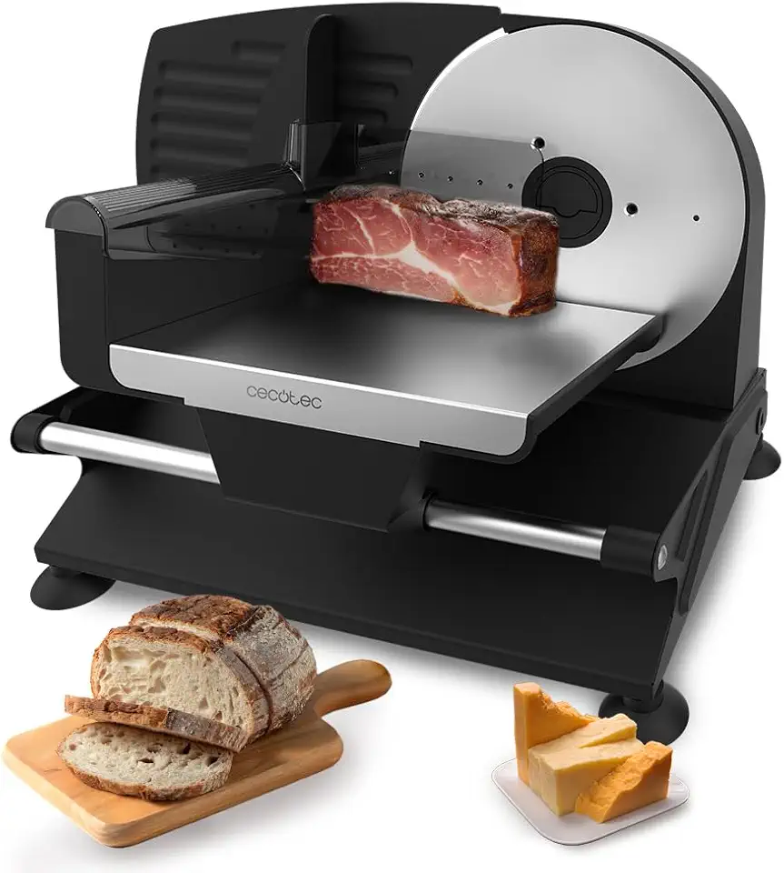 Cecotec - Rock'nCut Shuriken Steel - 200W, lame 190mm, inox, réglage épaisseur