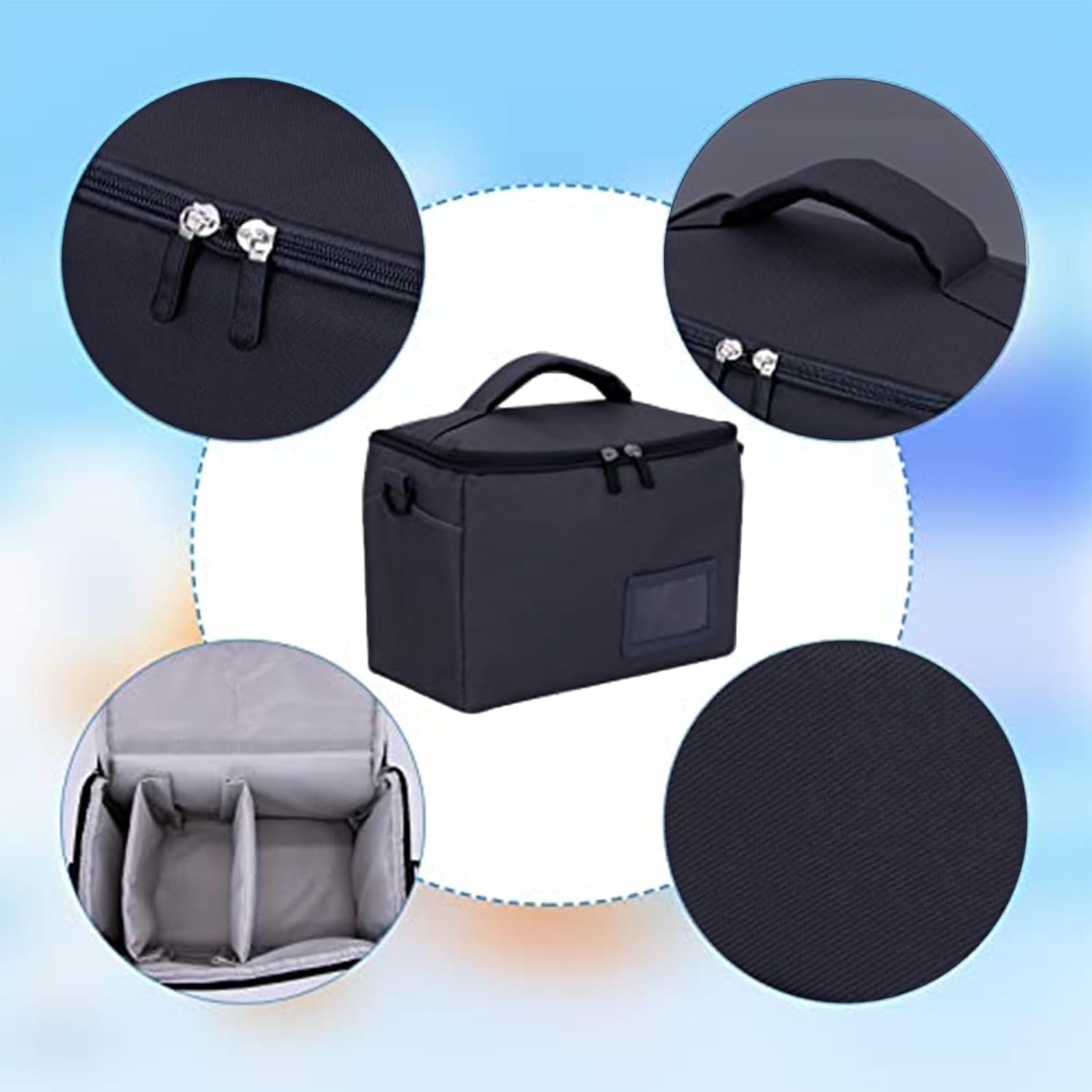 Chedin - sac de transport enfant - grande capacité - idéal figurines music box, casque, chargeur