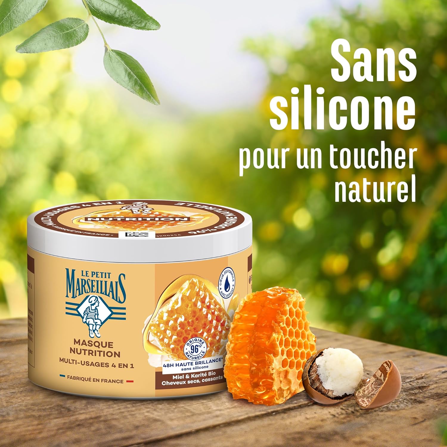 Le Petit Marseillais - masque 4 en 1 370ml - nutrition miel & karité bio