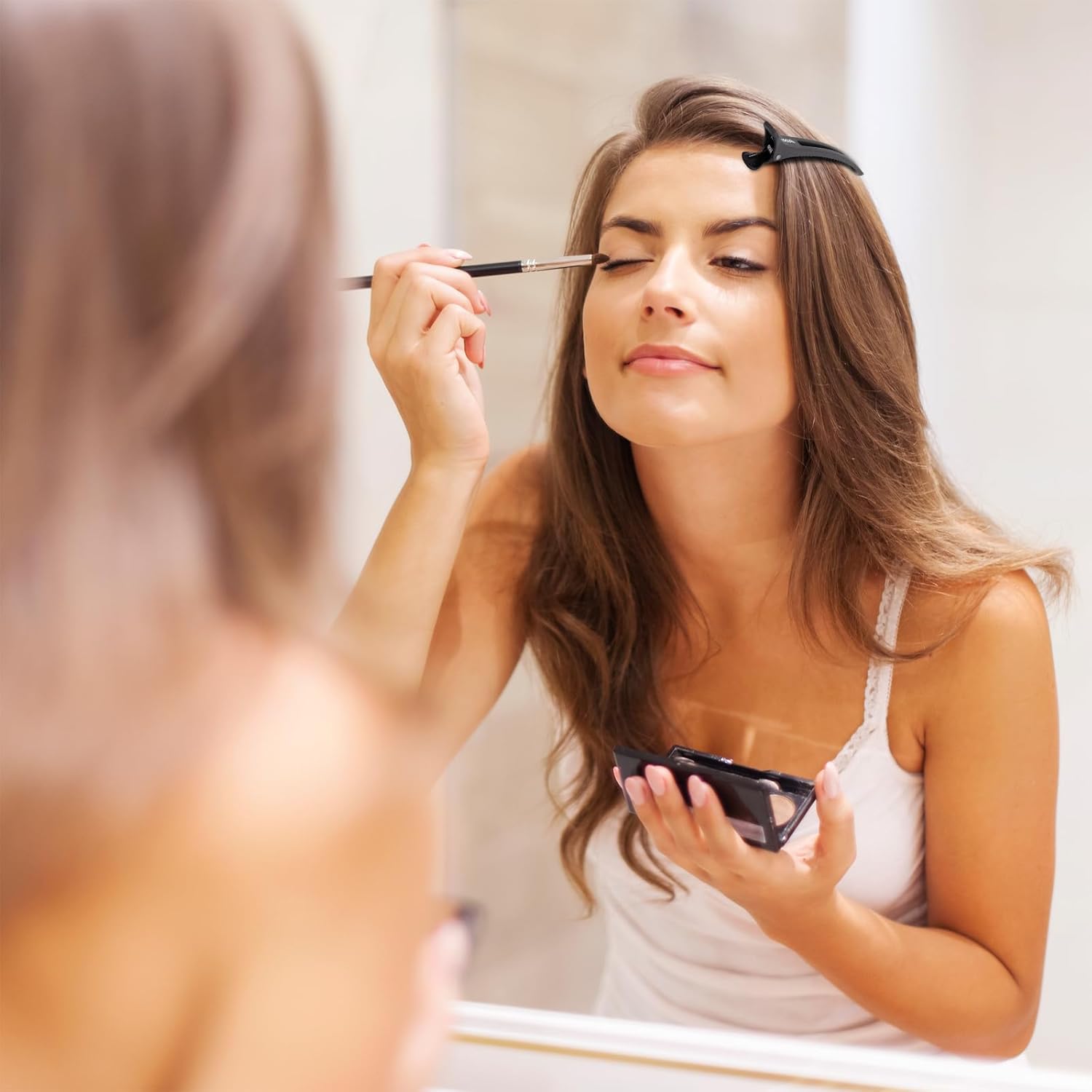 AIMIKE - pinces à cheveux pro, lot de 6, antidérapantes, ton terreux