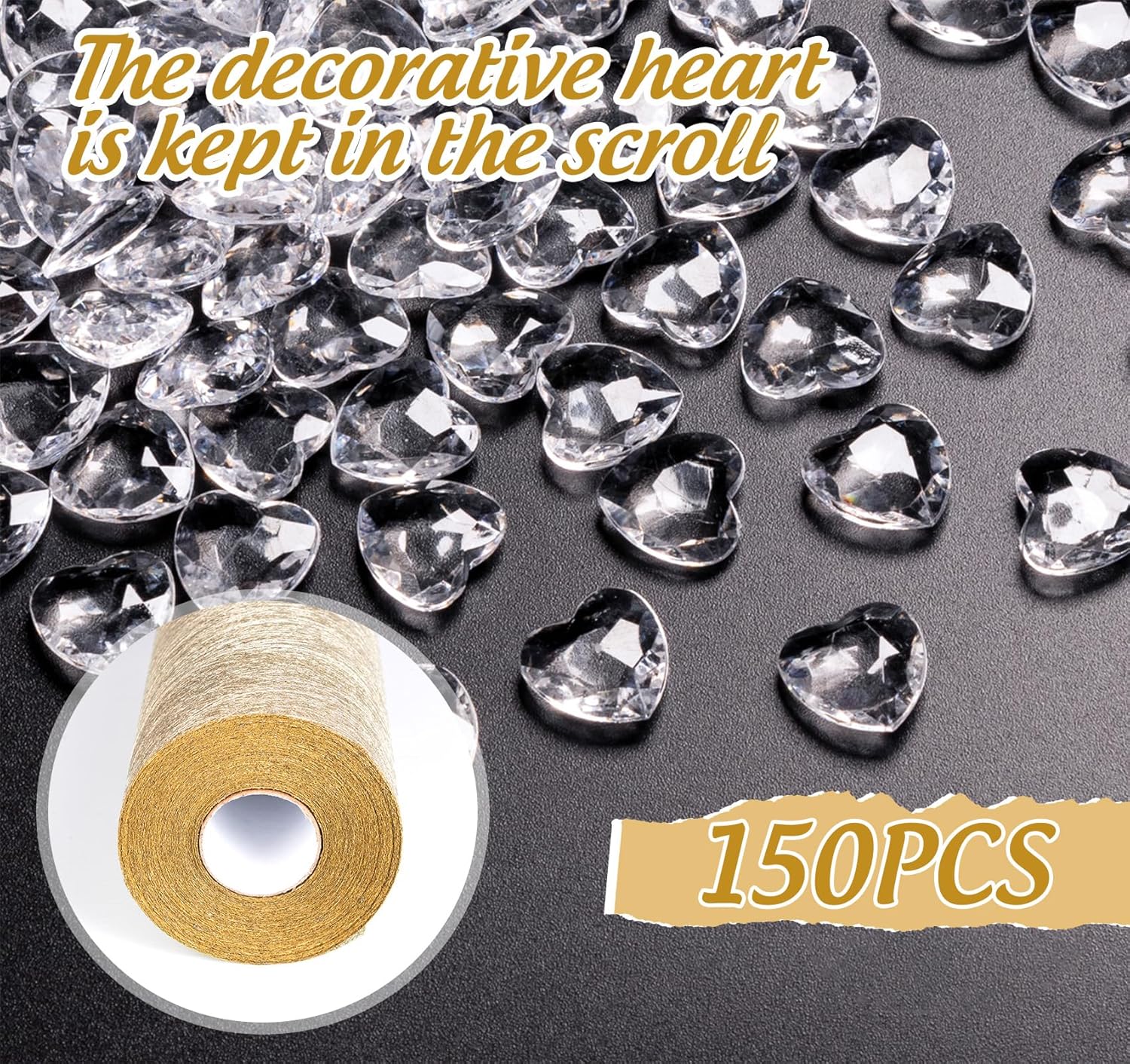 Chemin de table - non-tissé réutilisable - 23x3000cm - pour fêtes, or