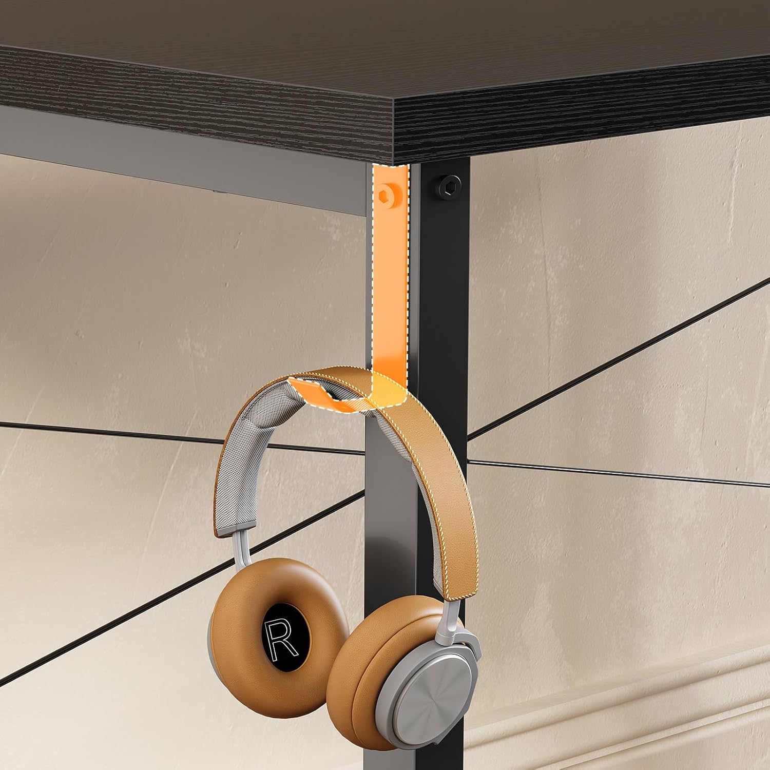 ODK - bureau informatique - 120x48cm - table d’étude, noire