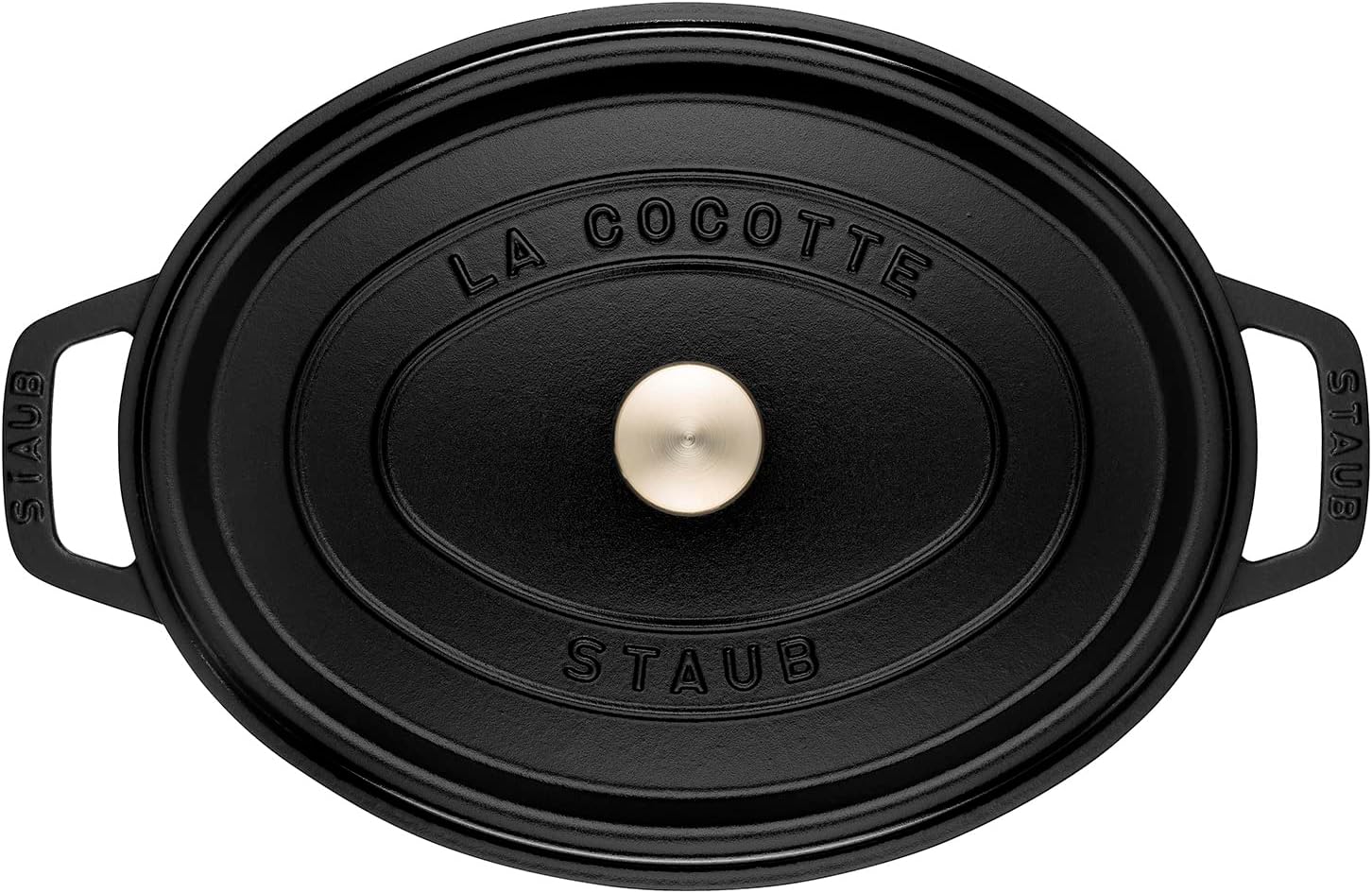 STAUB - cocotte en fonte émaillée ovale - 41 cm, 12 L, noir mat