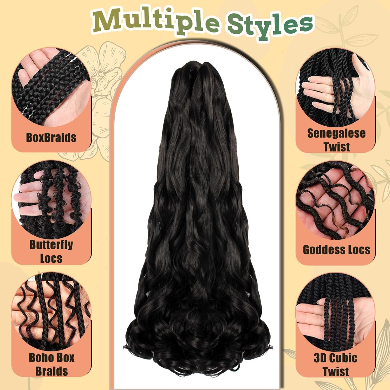 Enbeautiful - French Curl Braiding Hair 24