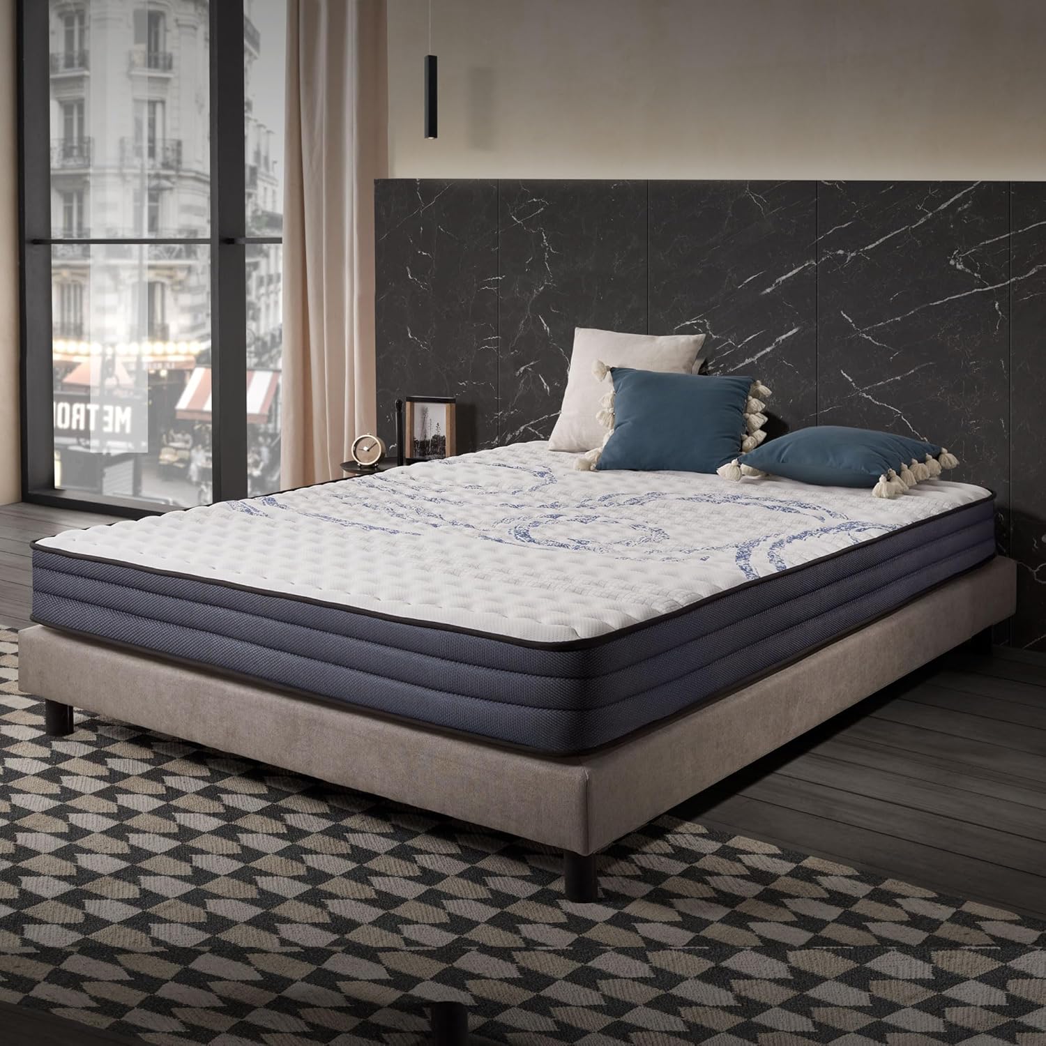 NATURALEX - PerfectSleep - 120x190 cm - Mémoire de forme, latex, réversible, 7 zones