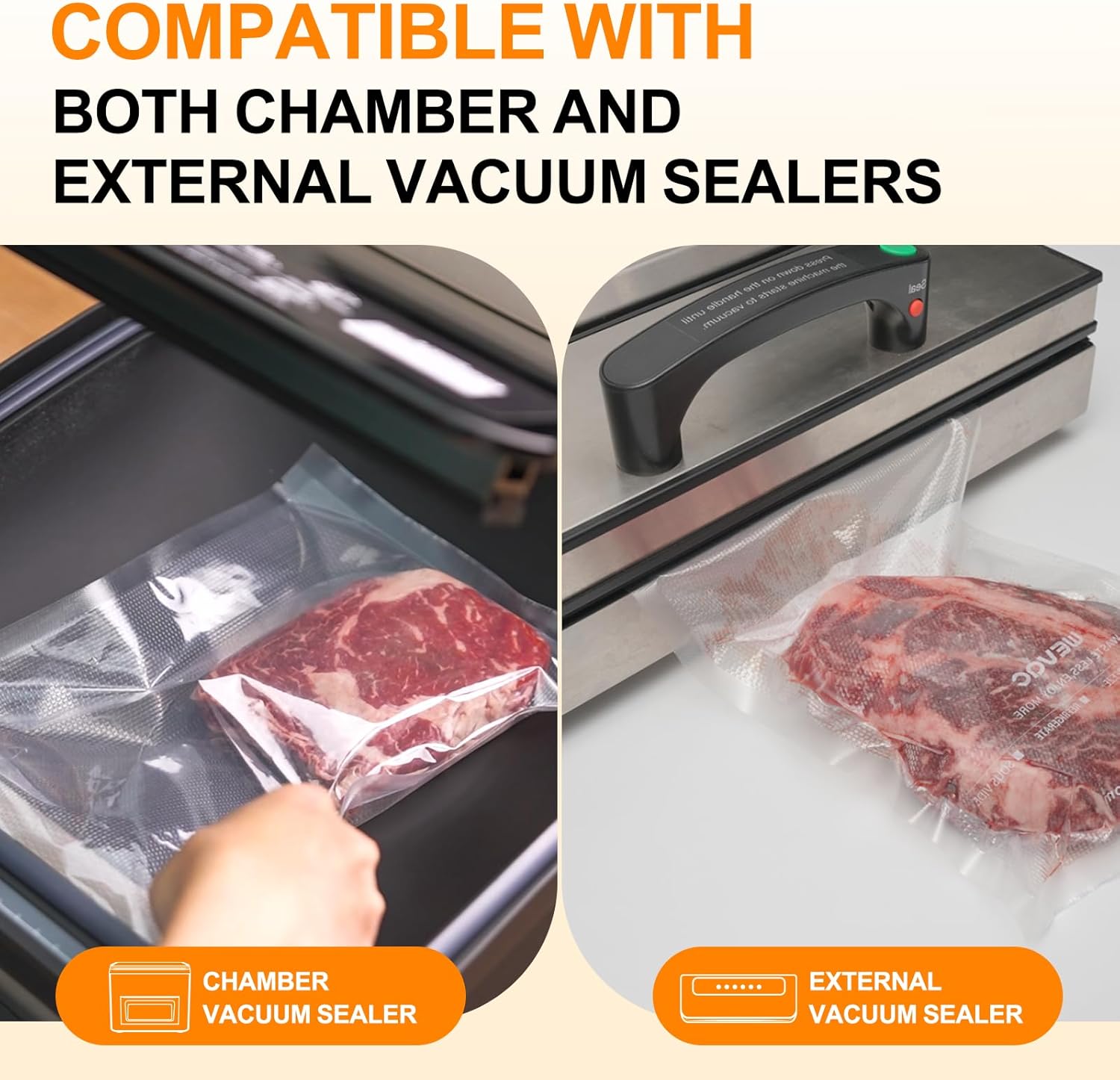 Wevac - Lite 200 Sacs - 20x30cm - sachets sous vide, sans BPA, alimentation