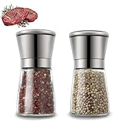 Hunnycook Lot de 2 moulins à poivre et sel avec broyeur en céramique réglable