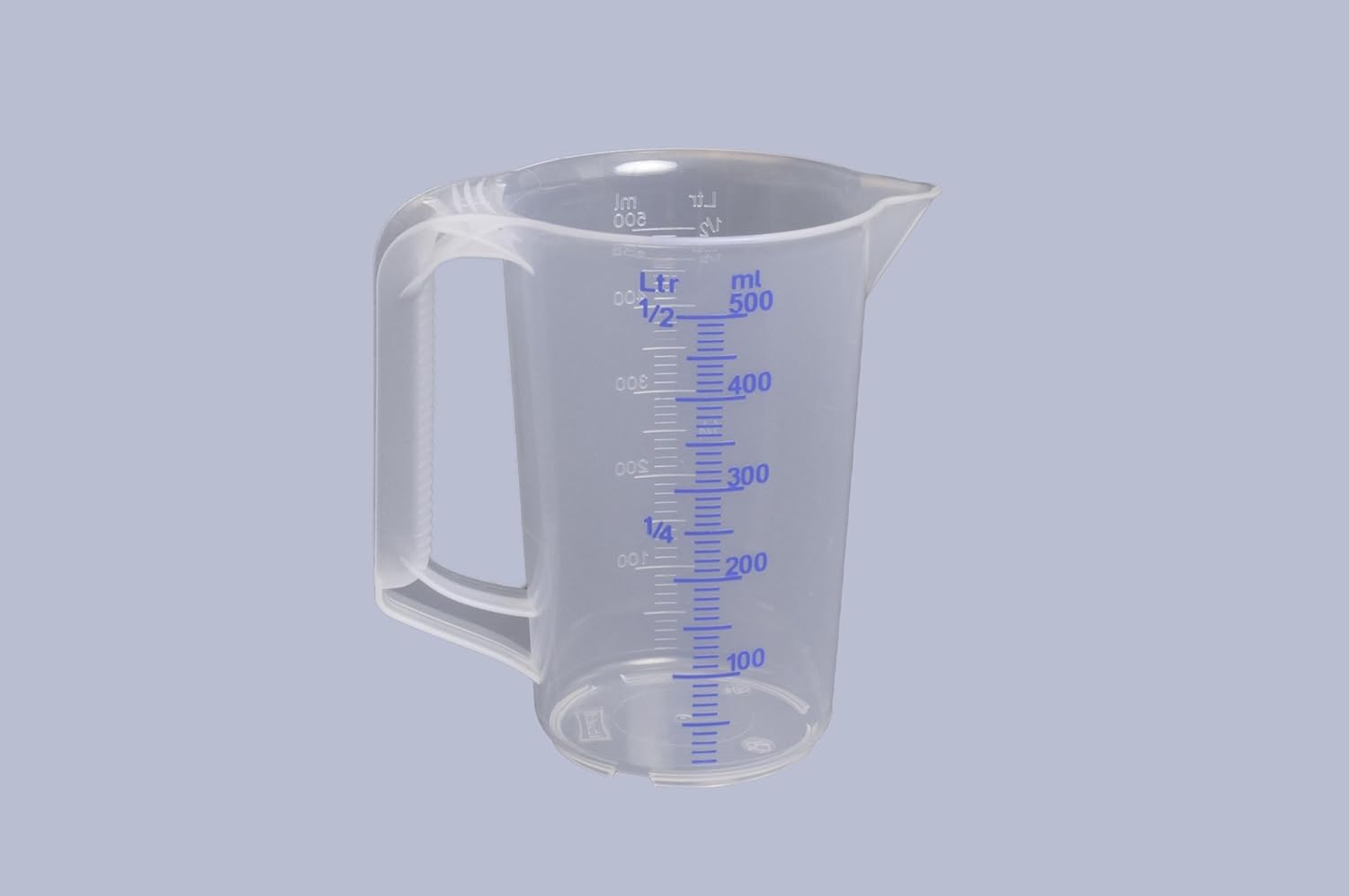 hünersdorff - verre doseur 0,5L - PP, incassable, poignée, graduation bleue - 935000