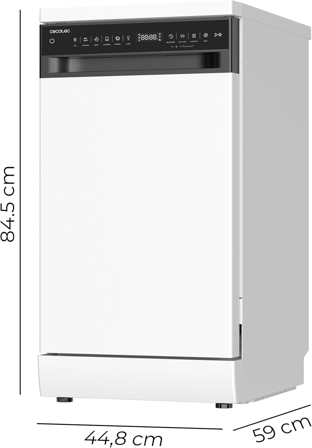 Cecotec - Bolero Aguazero 45 cm - 11 couverts, WiFi, 9 programmes