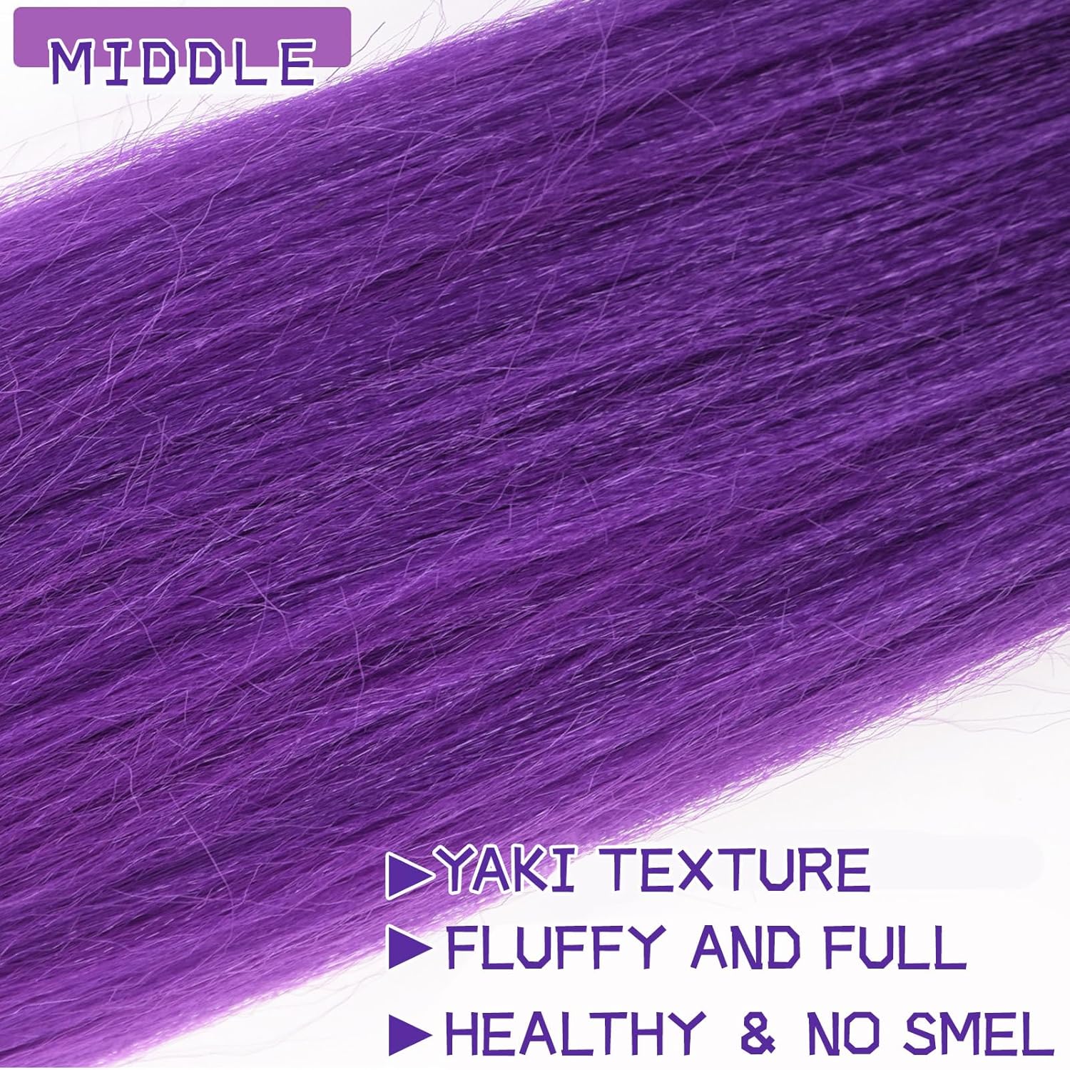 Rumi - Extensions de cheveux violets - 60cm - 2 tresses pour cosplay