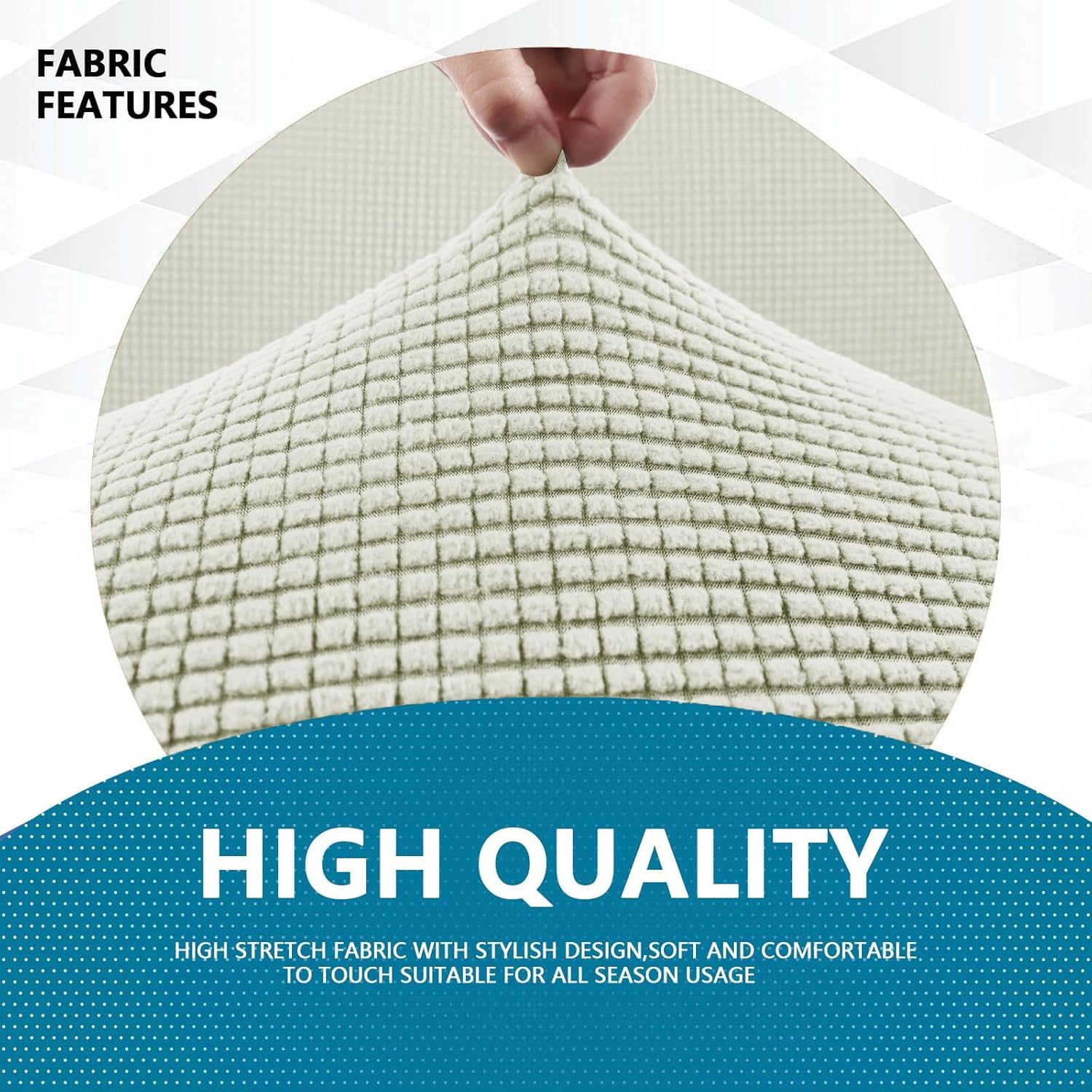 Housse canapé extensible 2 places, accoudoirs, lavable, antidérapant, moderne