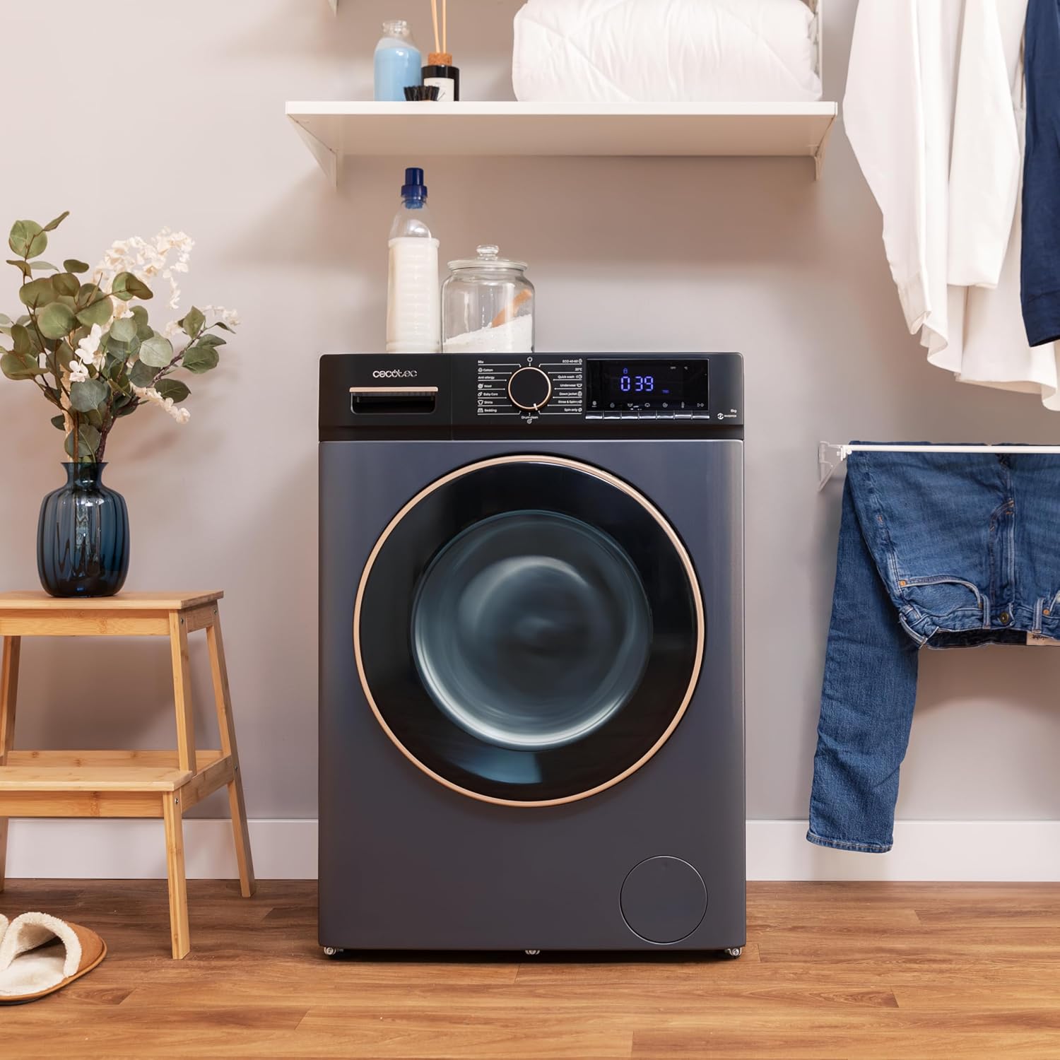 Cecotec - Bolero Dresscode 9610 - lave-linge 9kg, 1400RPM, vapeur, Inverter, 2000W, A