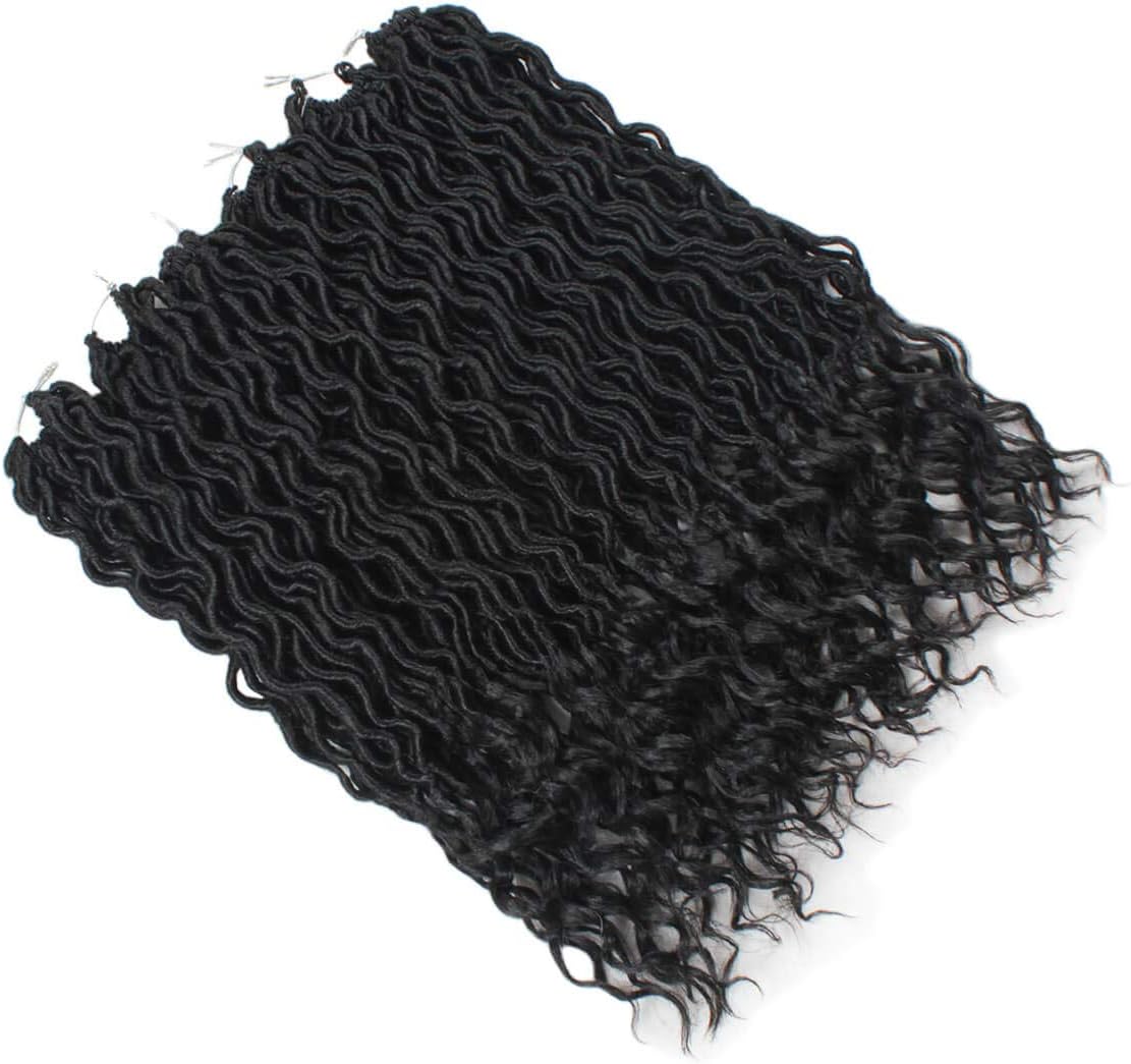 Xtrend - Déese Faux Locs 18 pouces - 6pcs, bouclés, 24 mèches, 1B#