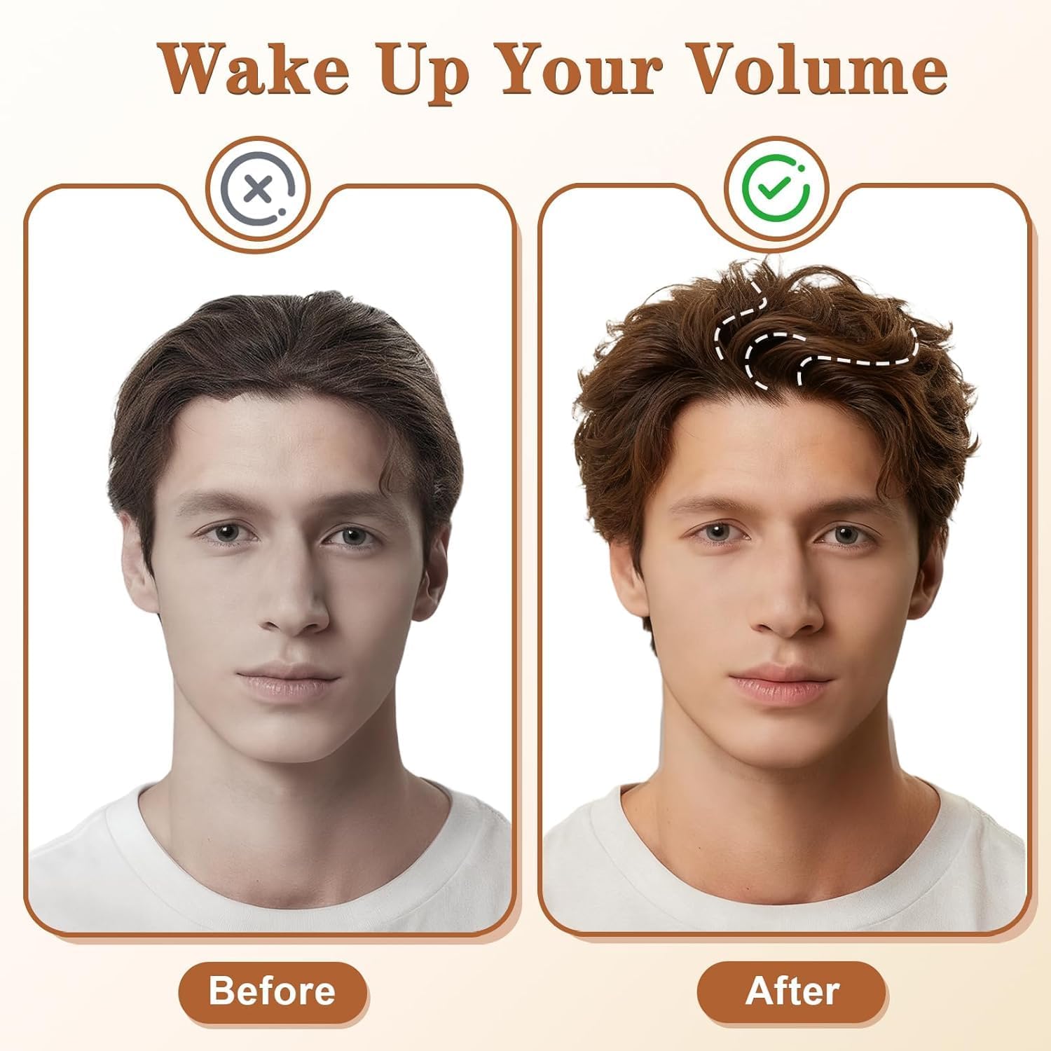 Peigne coiffant pliable homme - dents larges, volumisant racines - praticité et style