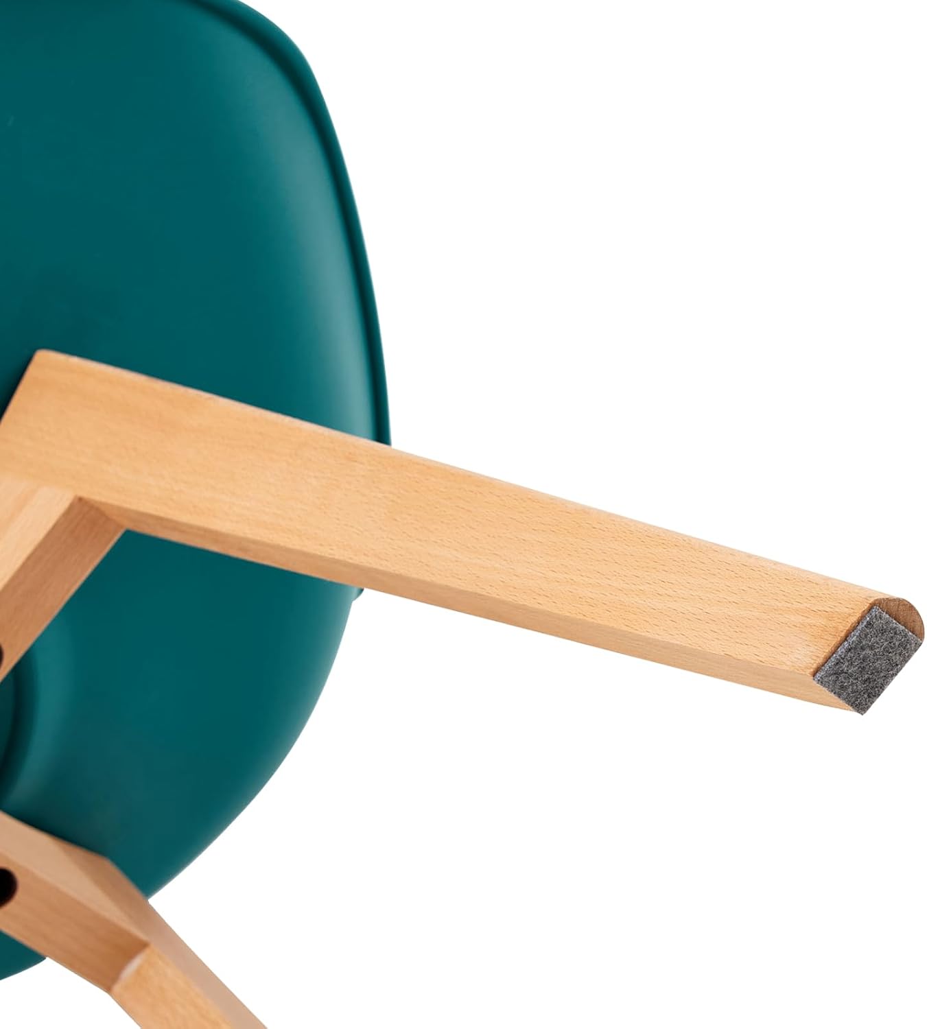 EGGREE - chaises scandinaves lot de 4 - bois hêtre - rembourrées, turquoise