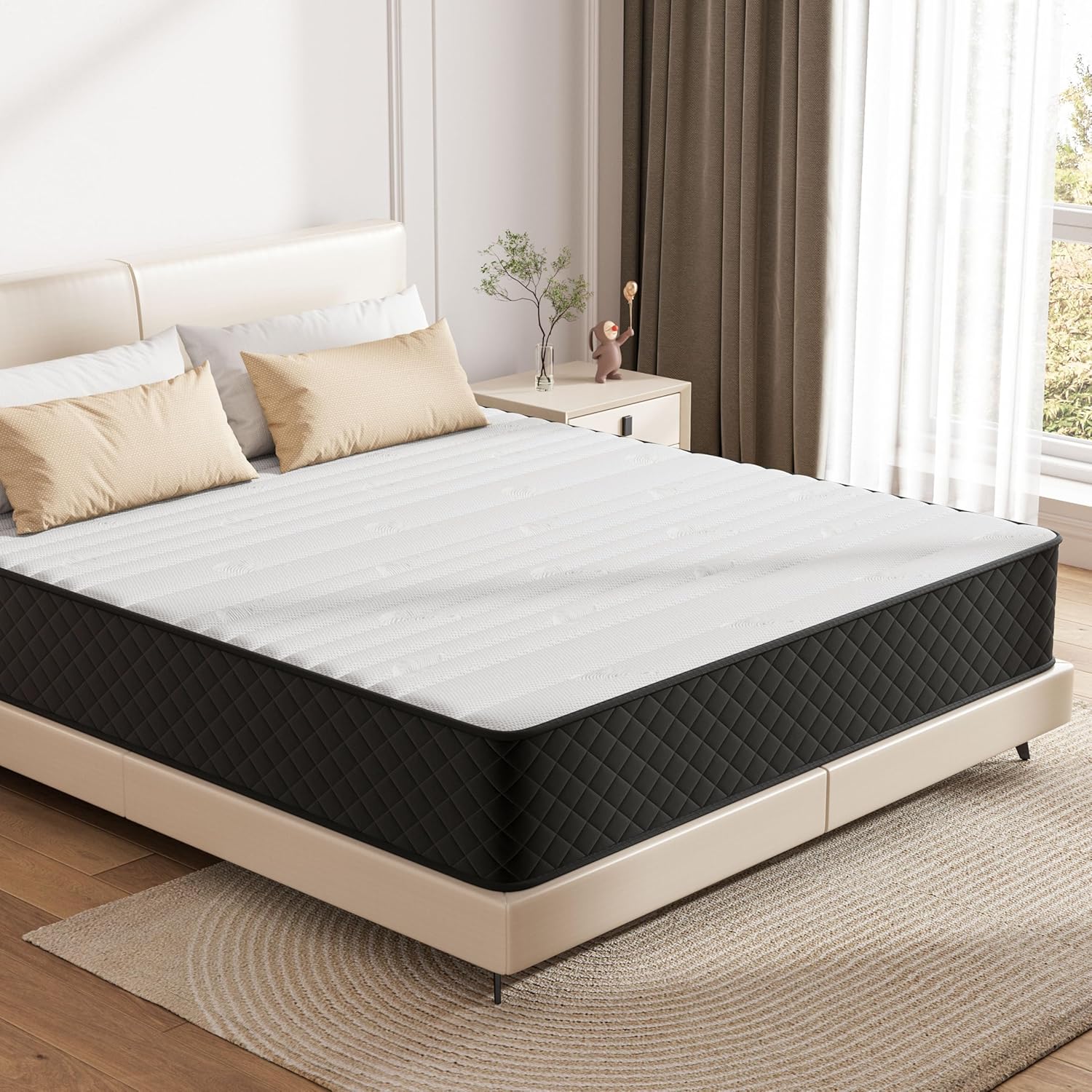 Matelas - Ressorts ensachés 7 zones H3, mémoire de forme, 120x200x25 cm