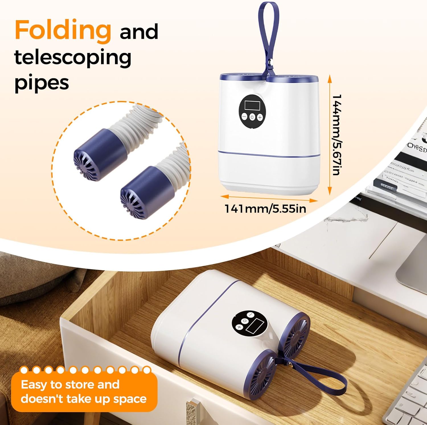 Sèche-chaussures électrique, minuterie, tuyaux extensibles, odeurs, dimensions compactes