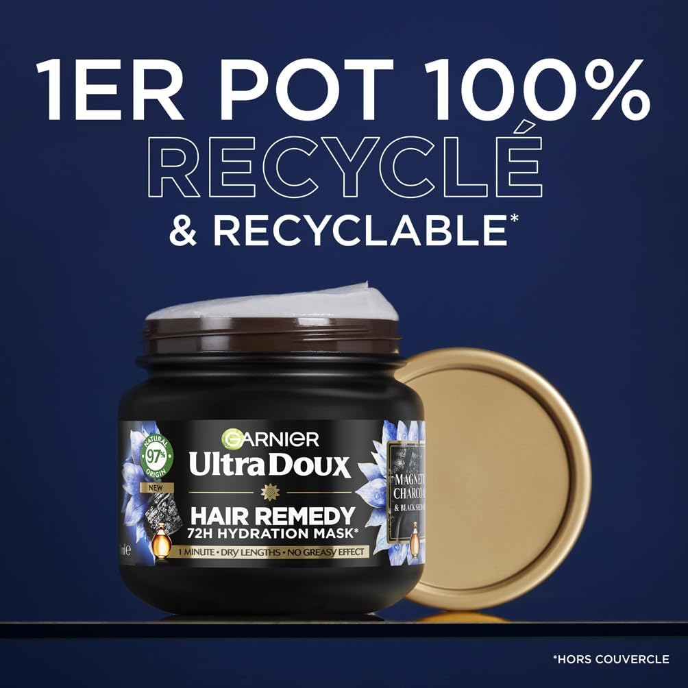 Garnier - Ultra Doux Charbon Magnétique - masque 340ml - soin purifiant