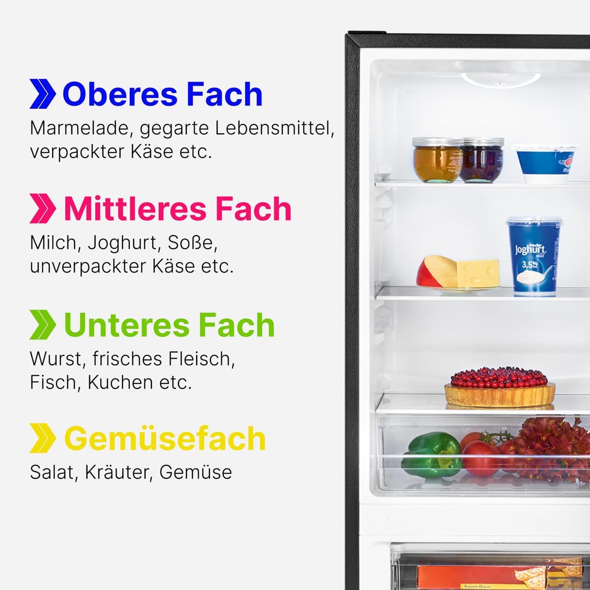 Bomann - réfrigérateur-congélateur - 175L - temp. réglable, portes réversibles, pieds ajustables - KG320