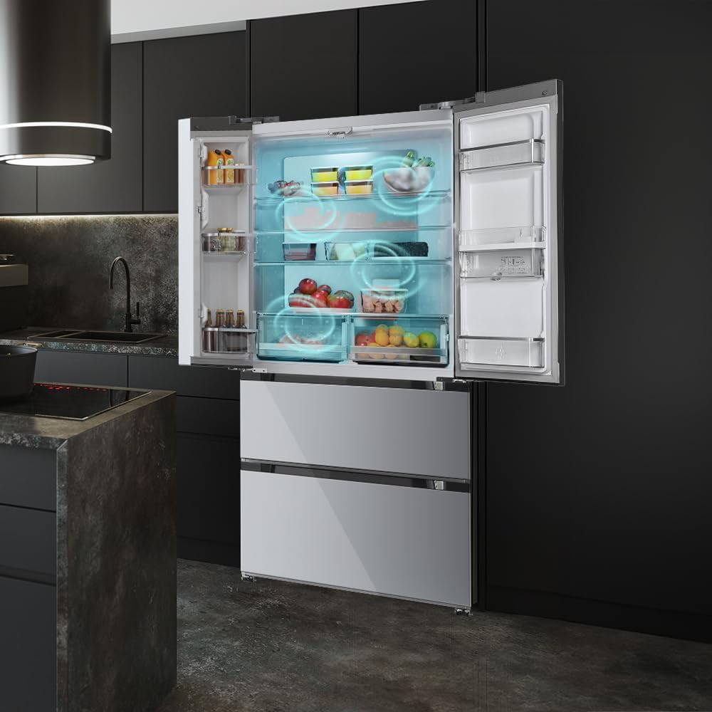 Cecotec - Bolero CoolMarket FD Series - 183x84cm - 510L, Inox, NoFrost, Distributeur d'eau - FD510WD