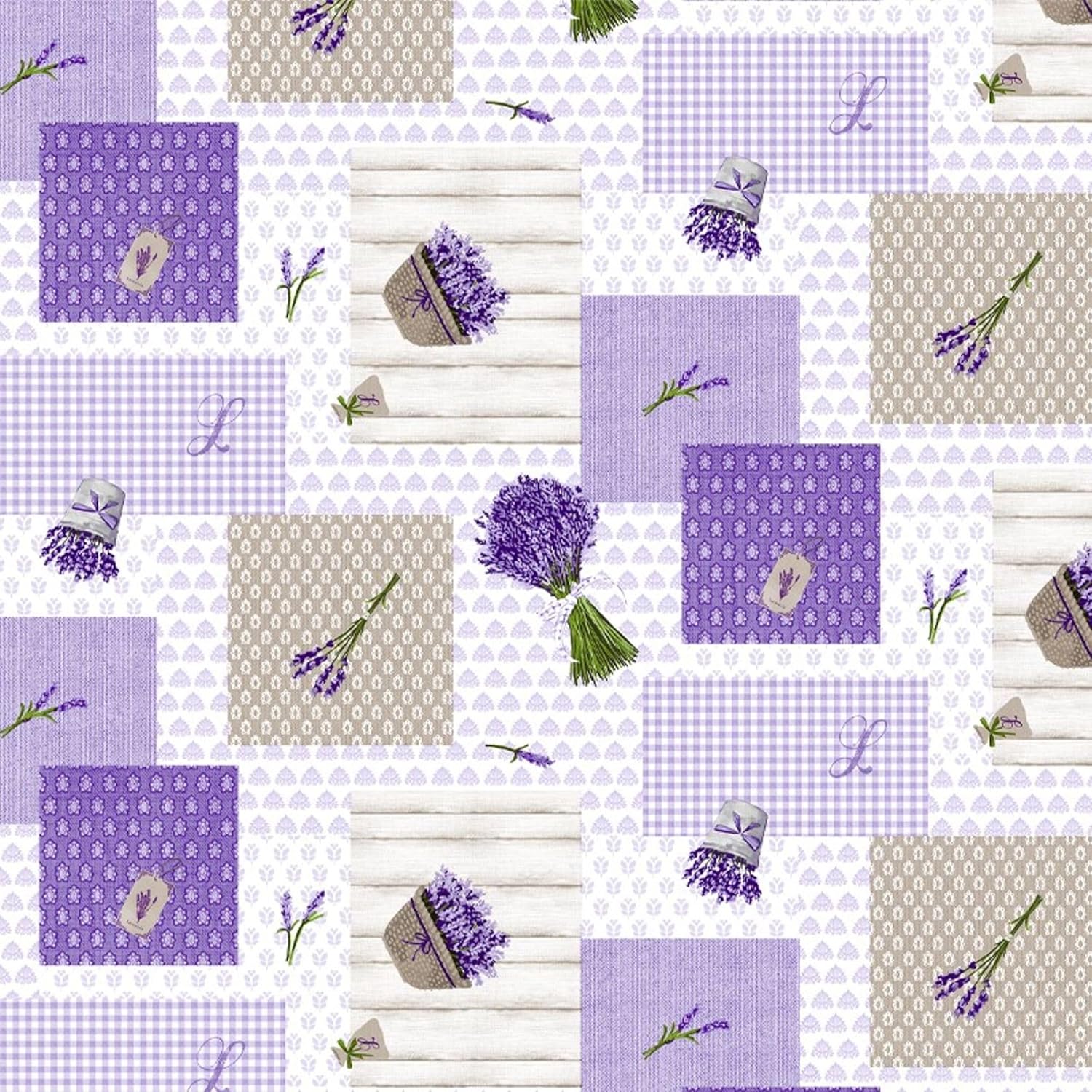 Nappe en toile cirée rectangle 300x140 cm, anti-tache imperméable