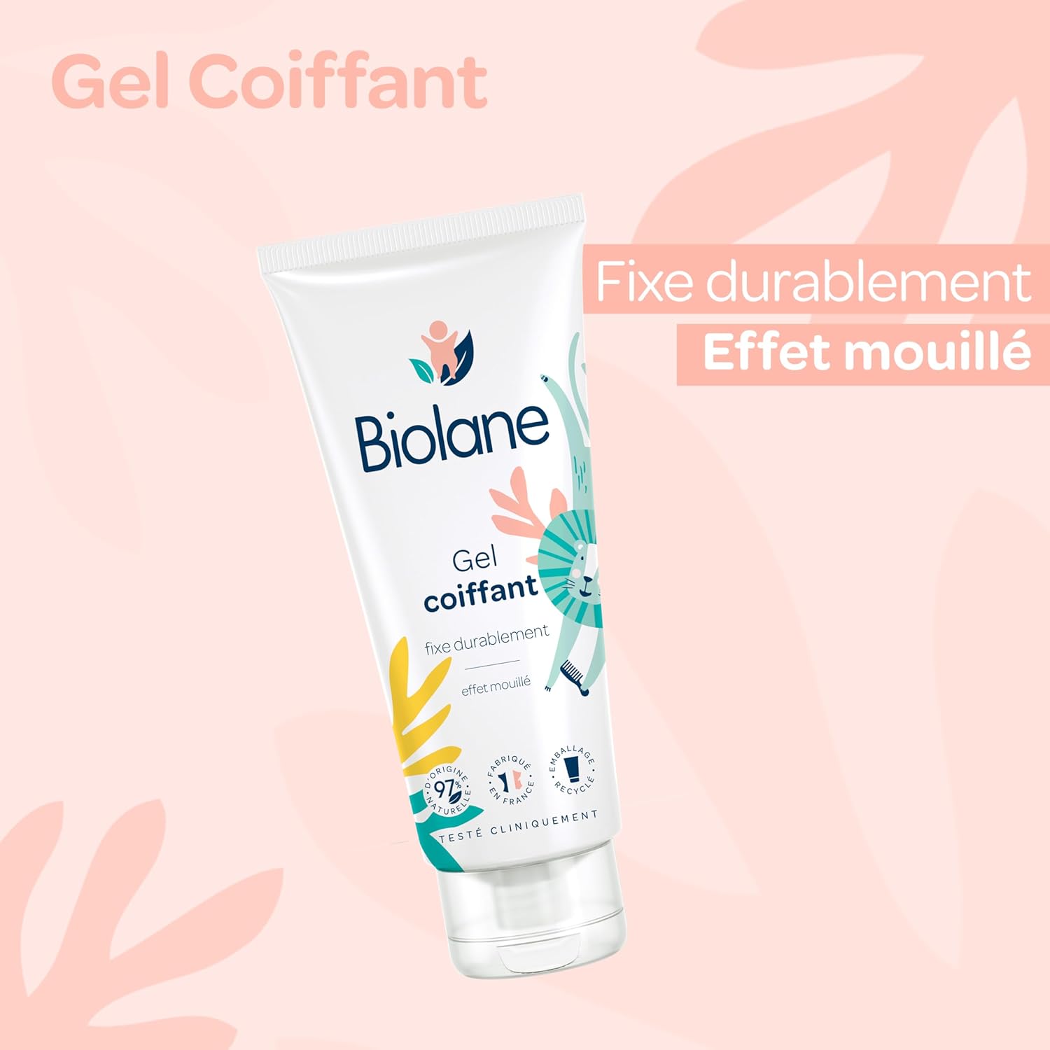 Biolane - gel coiffant bébé - 100ml - fixation cheveux fins, effet mouillé