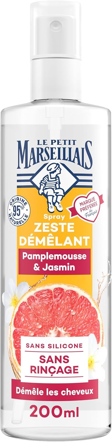 Le Petit Marseillais - Spray Démêlant Zeste - 200ml - soin sans rinçage, 95% naturel