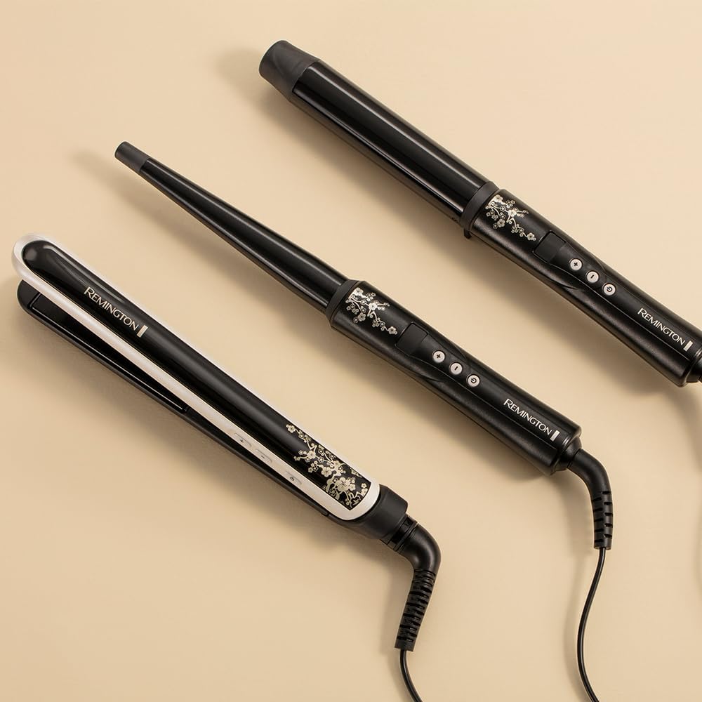 Remington - Fer à boucler conique 13-25mm - céramique perle, écran LCD, 130-210°C, gant - CI951