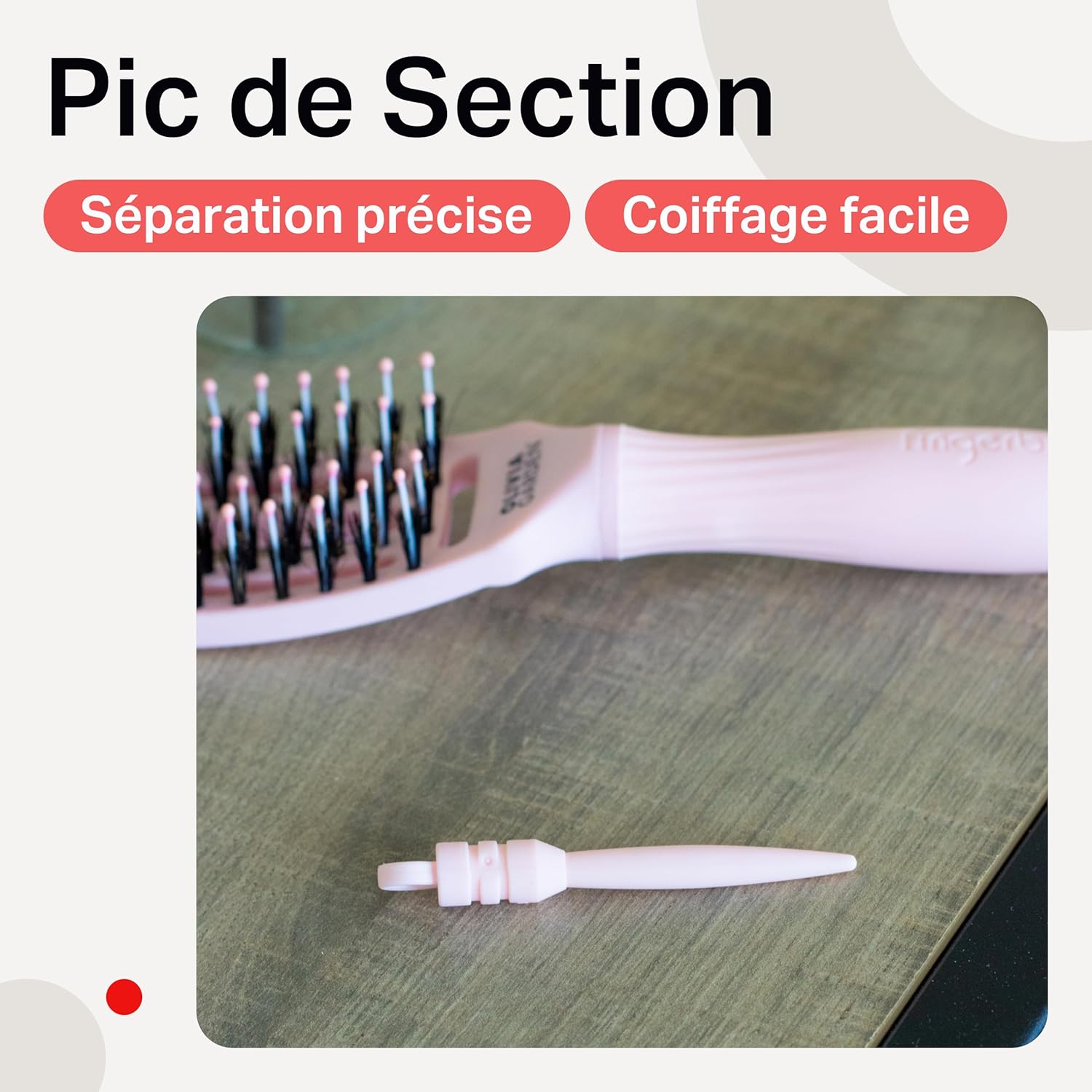 Olivia Garden - Fingerbrush Care Iconic - démêlante sanglier nylon - brillance et coiffage lisse