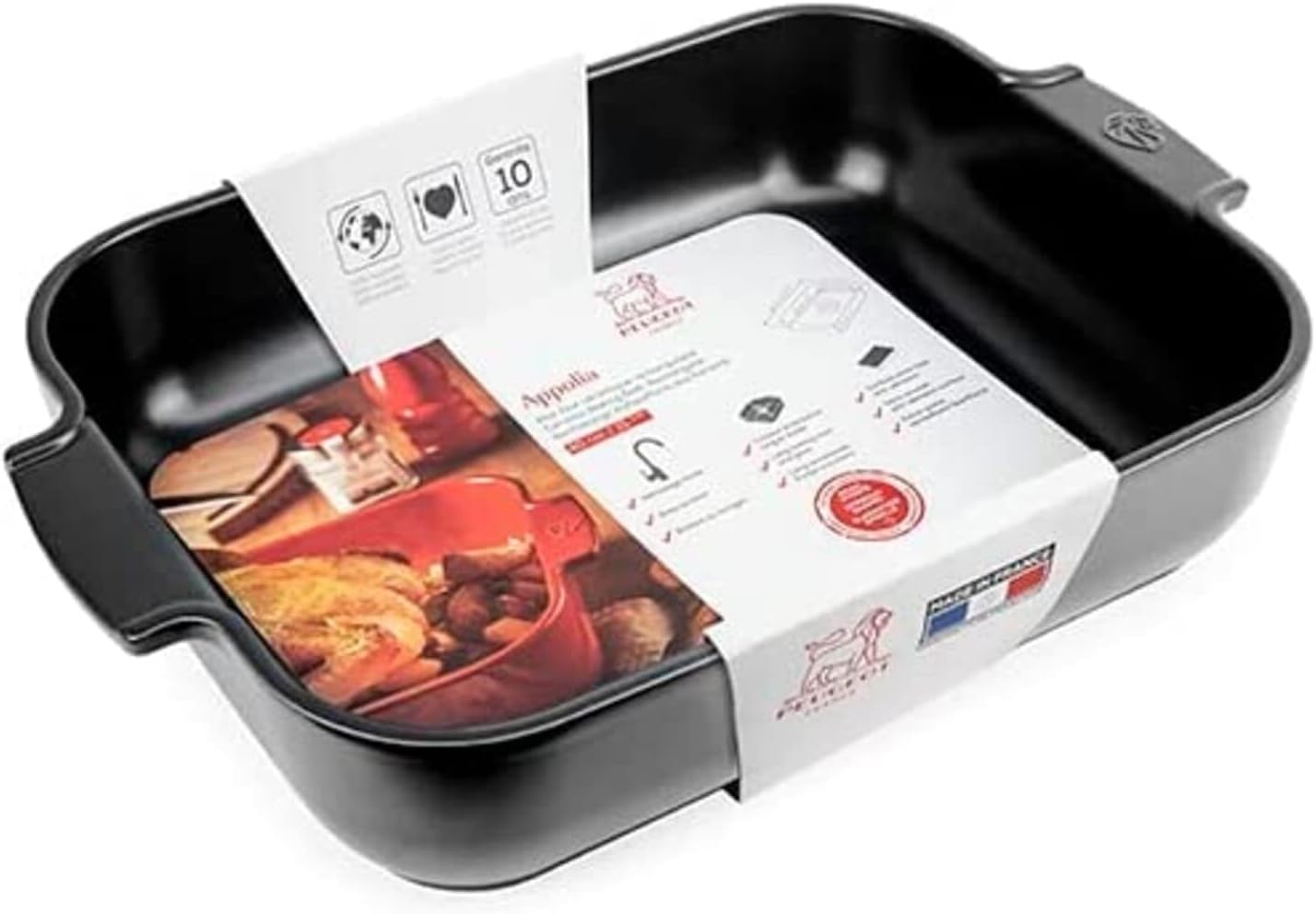 Peugeot - plat en céramique 40x27,2x8,3 cm 5,2L noir satin