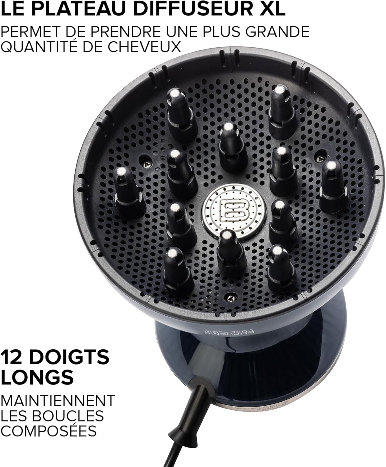 Bellissima – Diffon Supreme Deluxe – diffuseur cheveux céramique kératine – 3 puissances, ionique, séchage doux