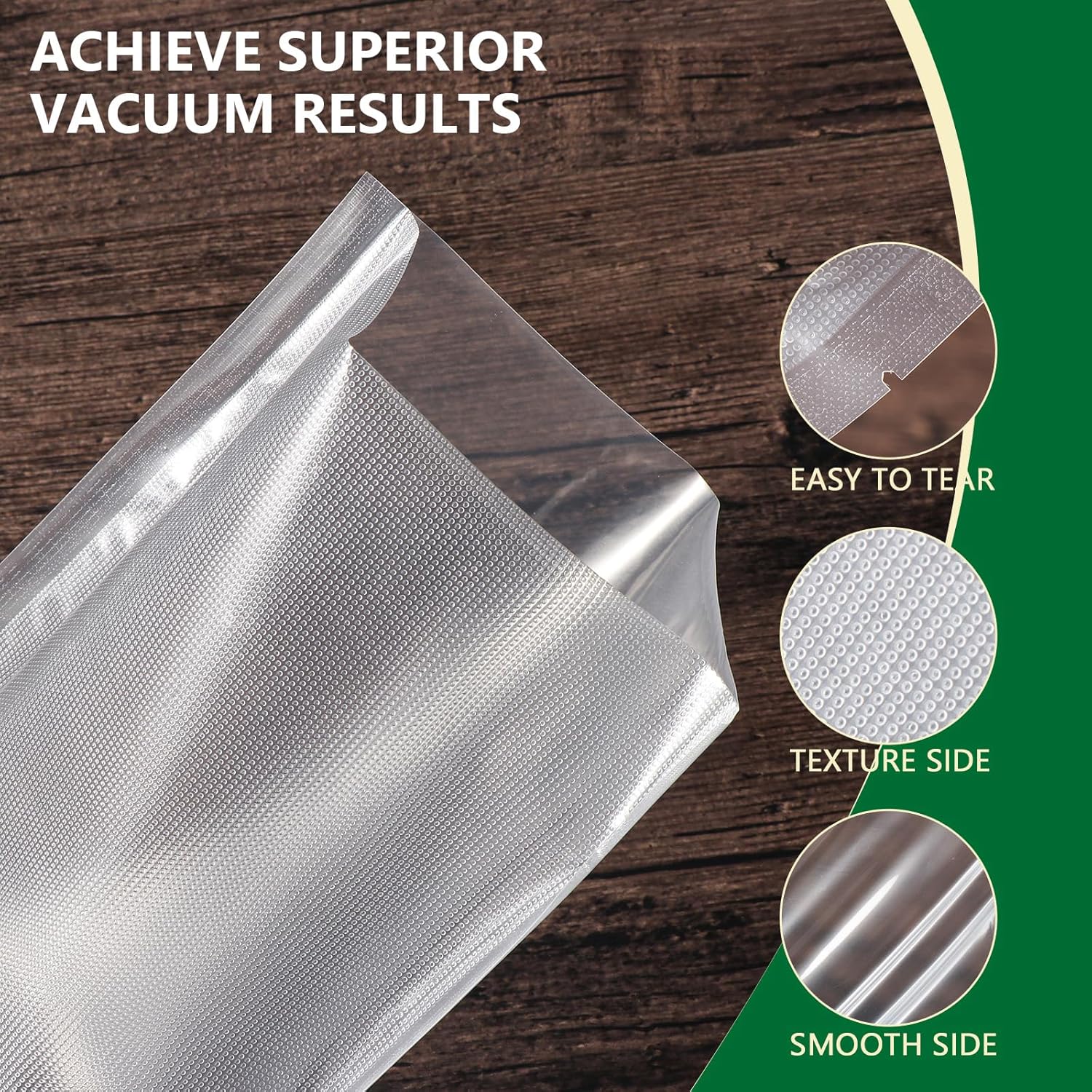 Vinabo - Sacs sous vide gaufrés - 20x30 cm - 100 sachets alimentaires