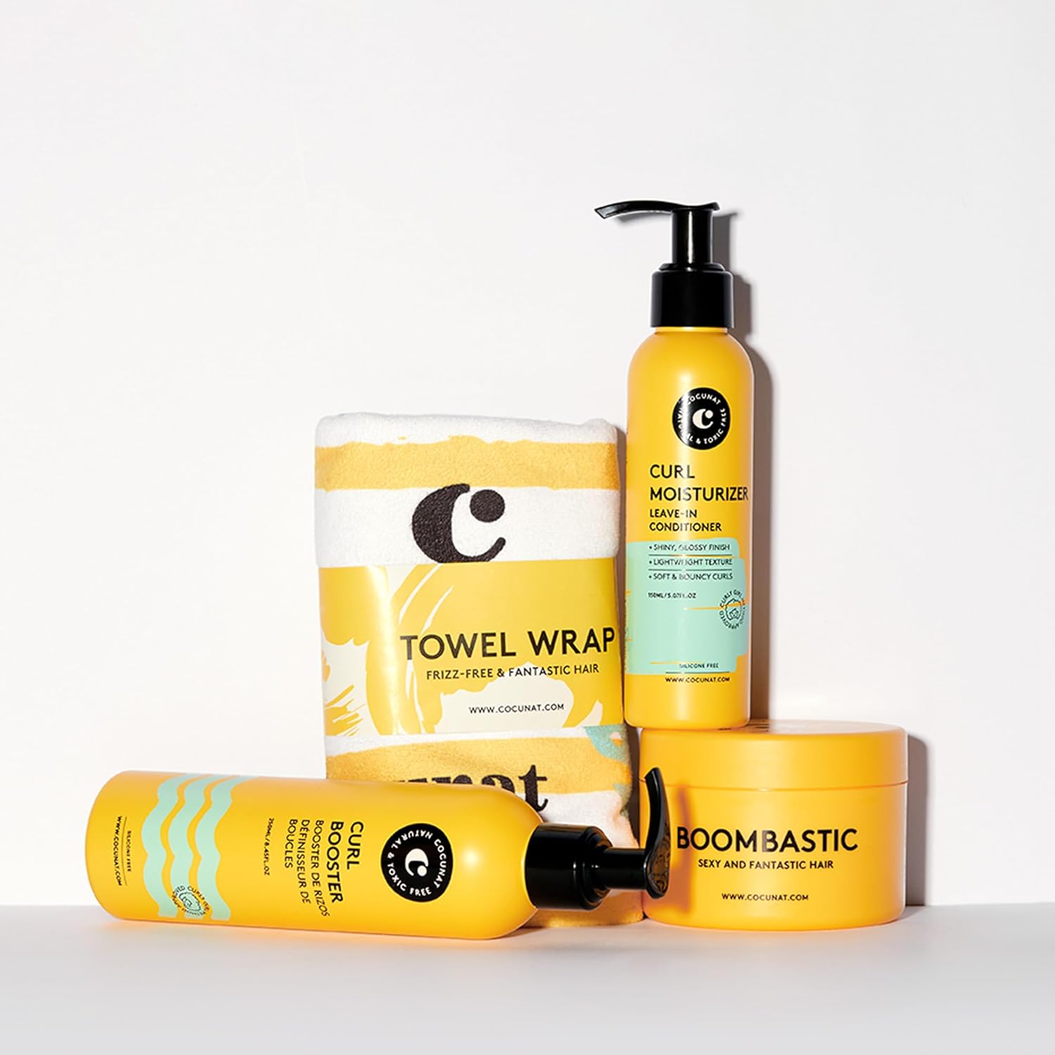 COCUNAT - Coffret Curly Nutrition - 250/150/200ml - nutrition, masque, turban anti-frisottis