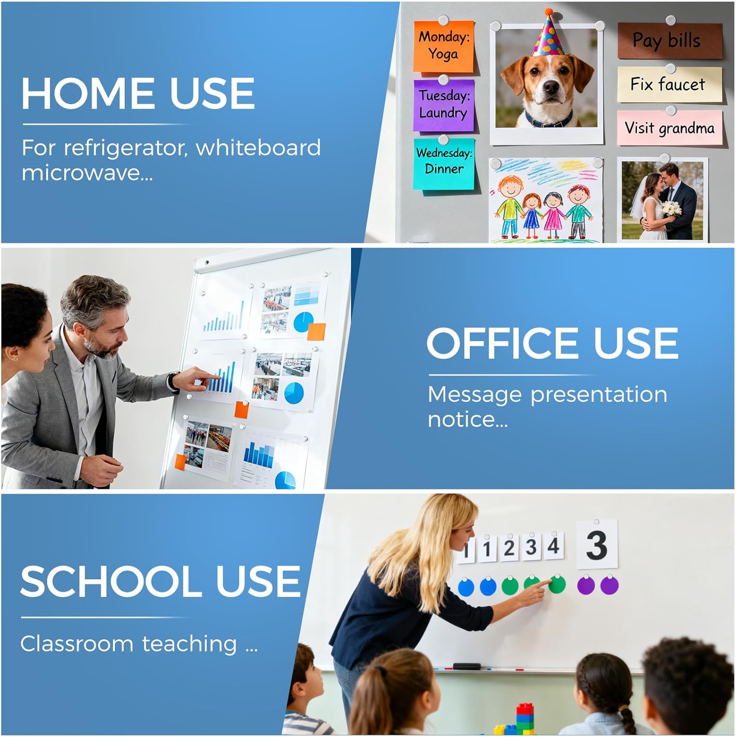 Oderra - Aimants Néodyme Série 60PCS - 6x3mm - puissants, boîte de rangement