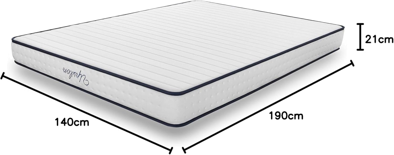 COSMOS - Upsilon - 140x190 cm - mémoire de forme, latex, 21 cm, 7 zones