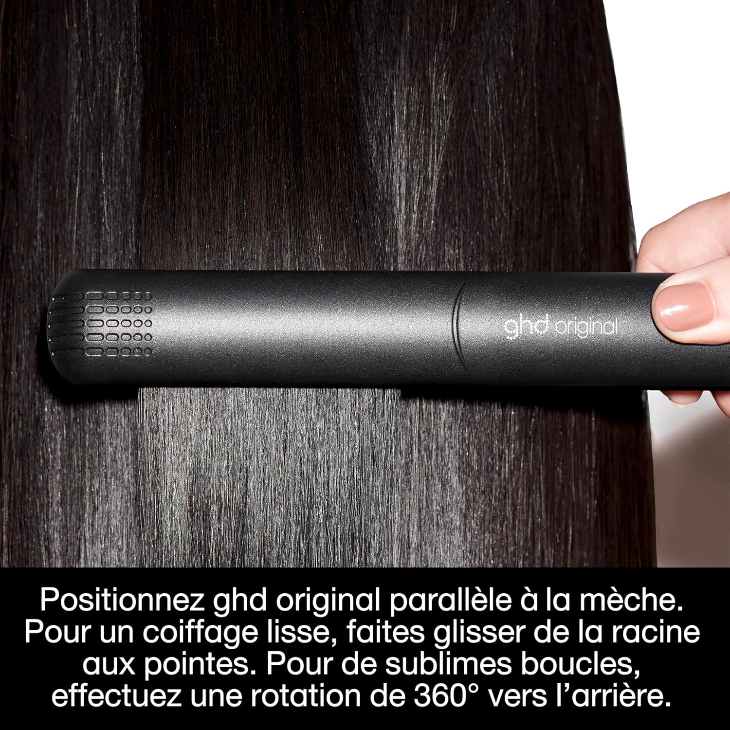 ghd - Lisseur Original - design arrondi, pro, tous cheveux, noir