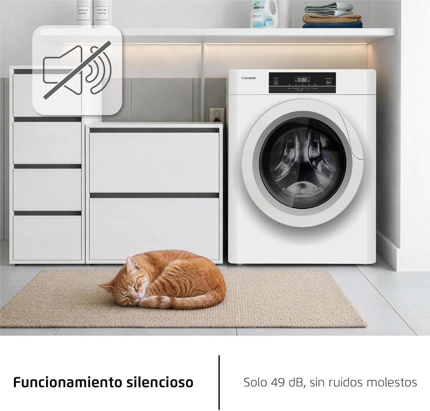 Corberó - sèche-linge frontal 3kg, LED, 5 programmes, blanc, CSM320W