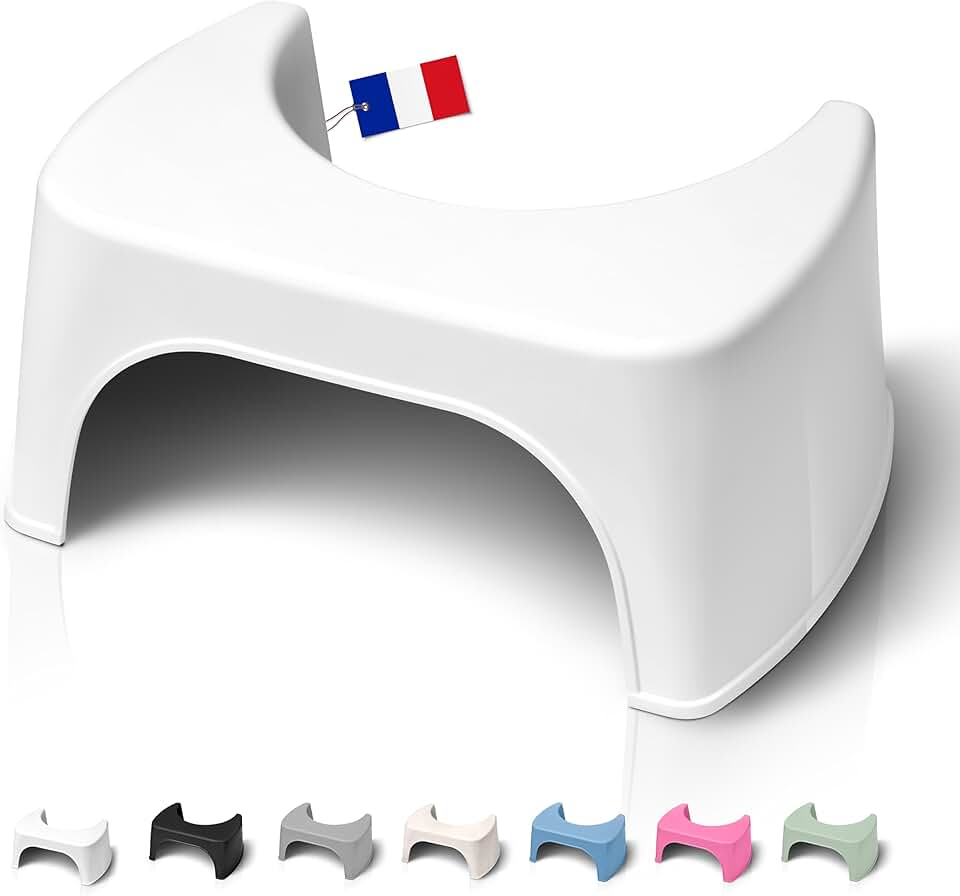 Well Care - Tabouret Physiologique Adulte - plastique recyclé, position squat, fabrication France