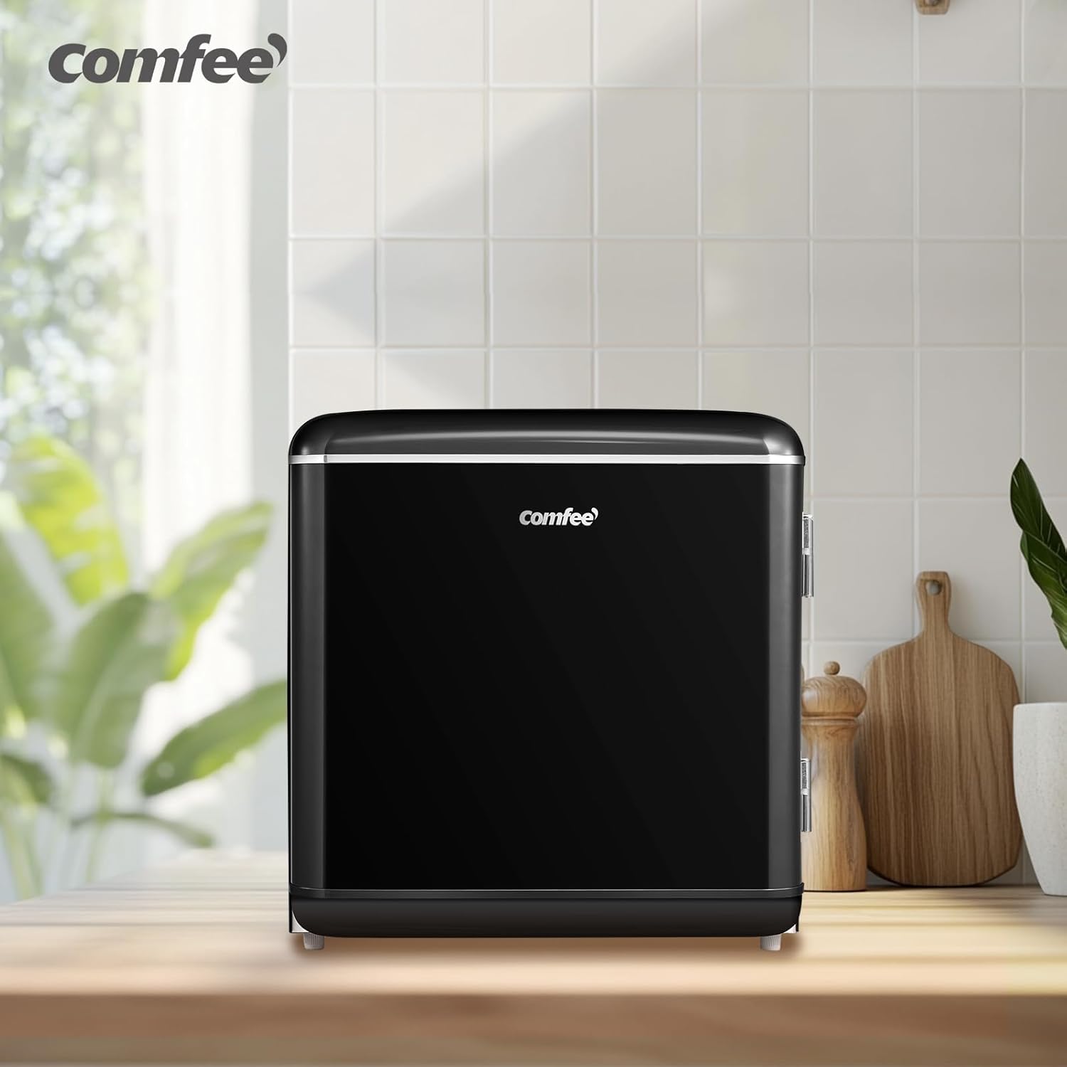 Comfee' - mini réfrigérateur rétro 47L, faible bruit, compartiment glacé - RCD50BL2EURT(E)