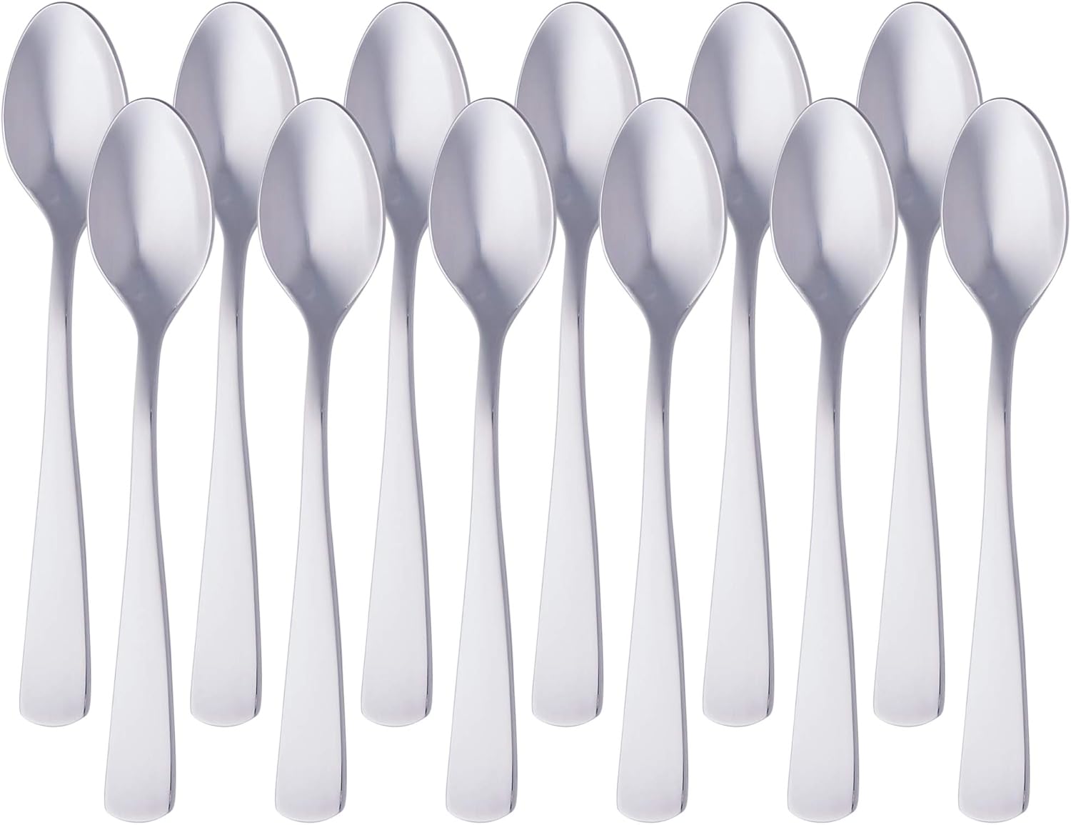 maxi-dealzz Basics - Cuillères à café carrées - 14,1 cm - Acier inox, lot 12