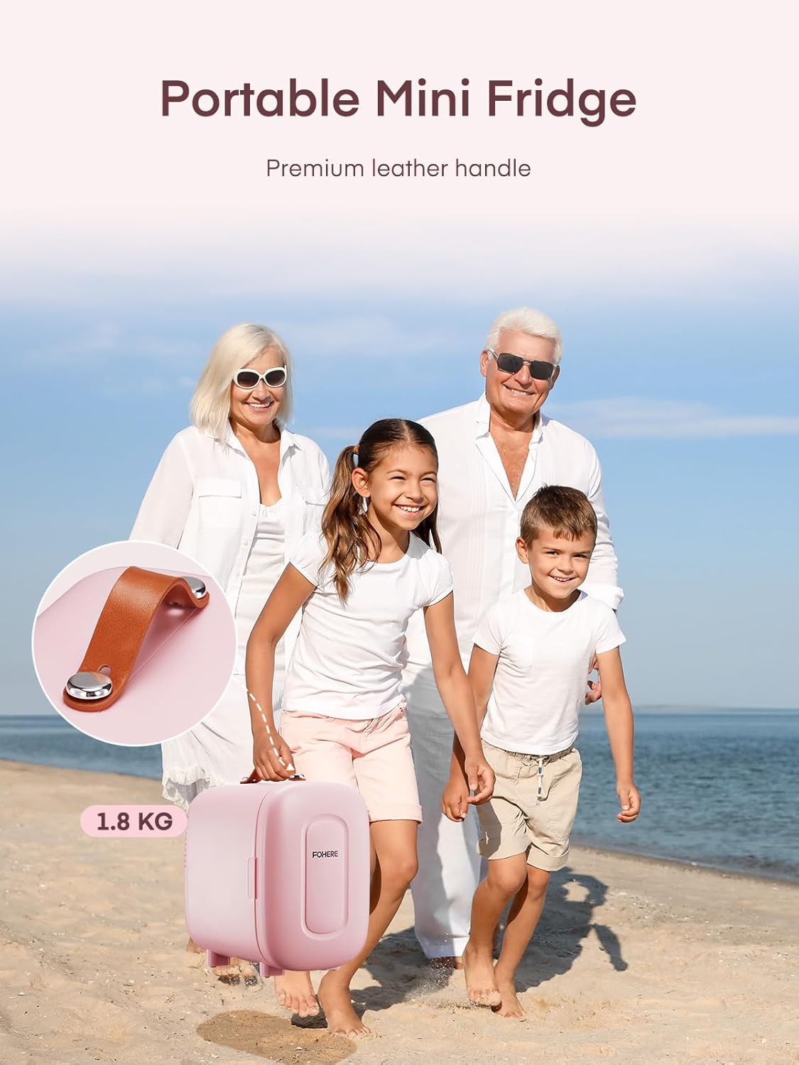 FOHERE - Mini Frigo 5L - compact, silencieux, portable - idéal chambre