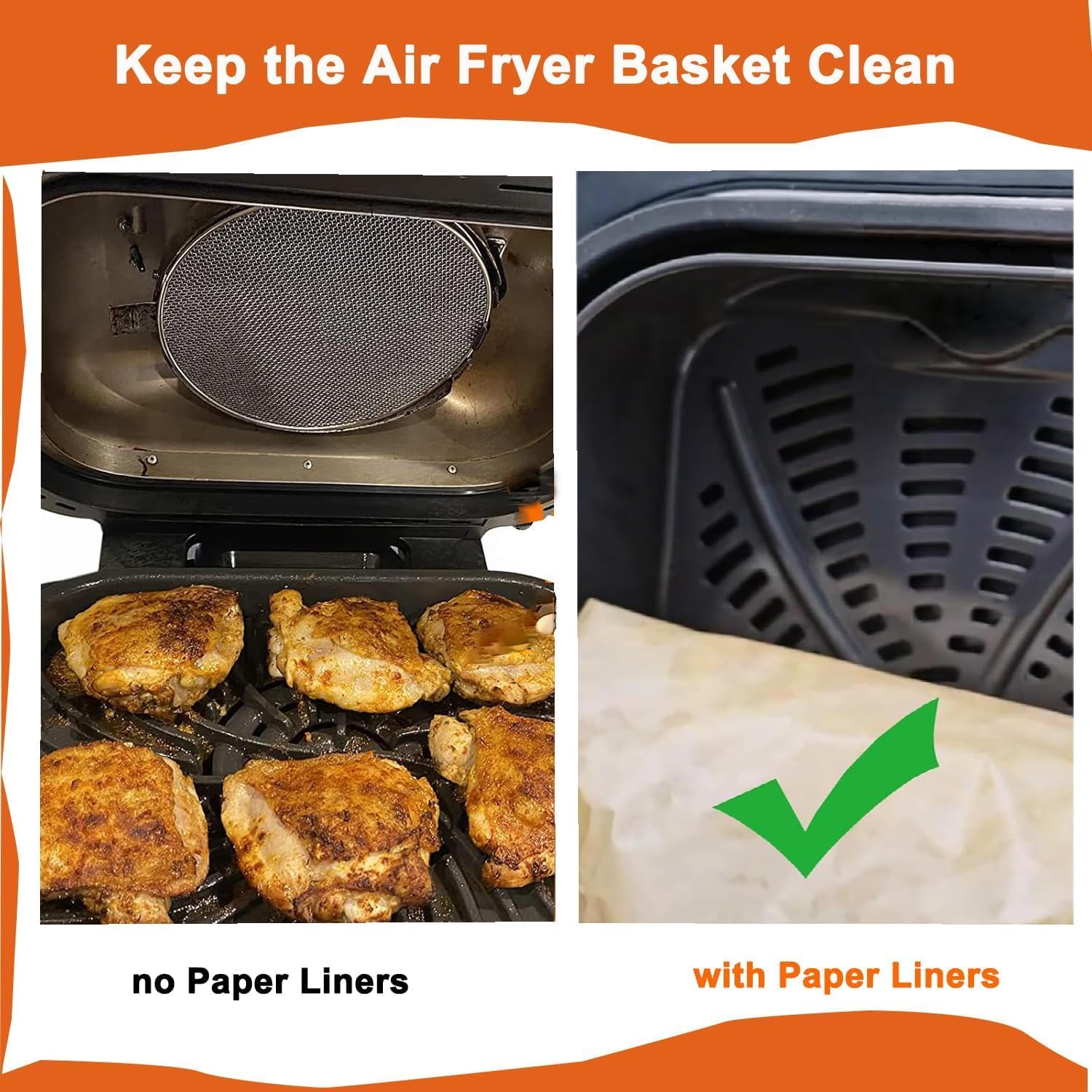 Papier cuisson air fryer - compatible Philips Série 3000 - 9L - 120pcs résistant NA350/00