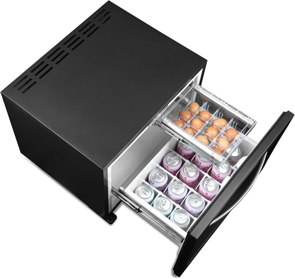 Smad - frigo tiroir camping car 45L - 55x50,8x42cm - 12V, 0-15°C, glacière tiroir