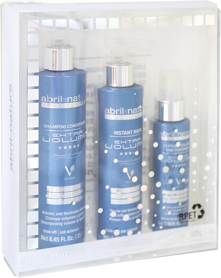 Abril et Nature - Routine Volume Cheveux Fins - 550ml - protection thermique, formule légère, renforce et répare