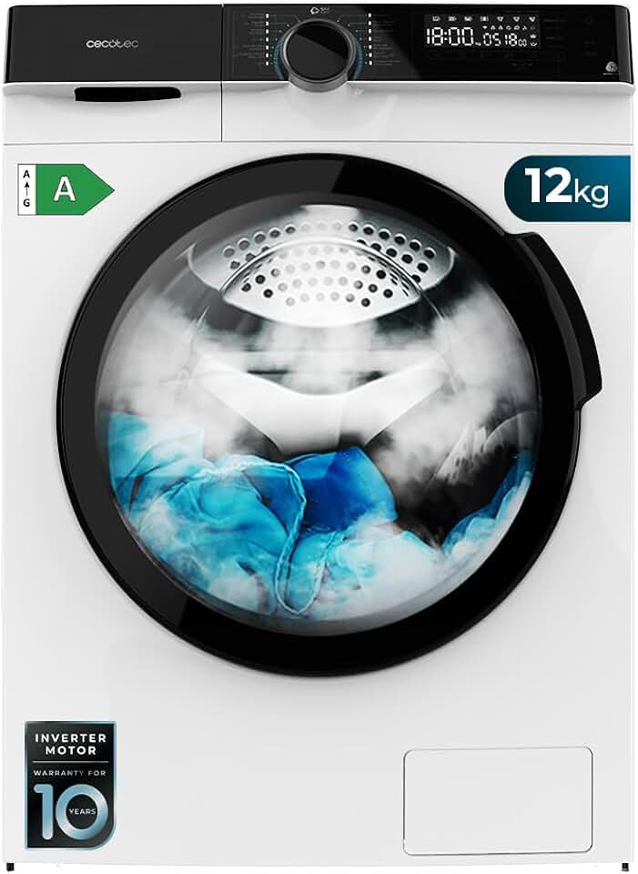 Cecotec - Bolero DressCode 121000 - 12 kg, 1400 tr/min, 2000 W, 14 programmes, WoolMark