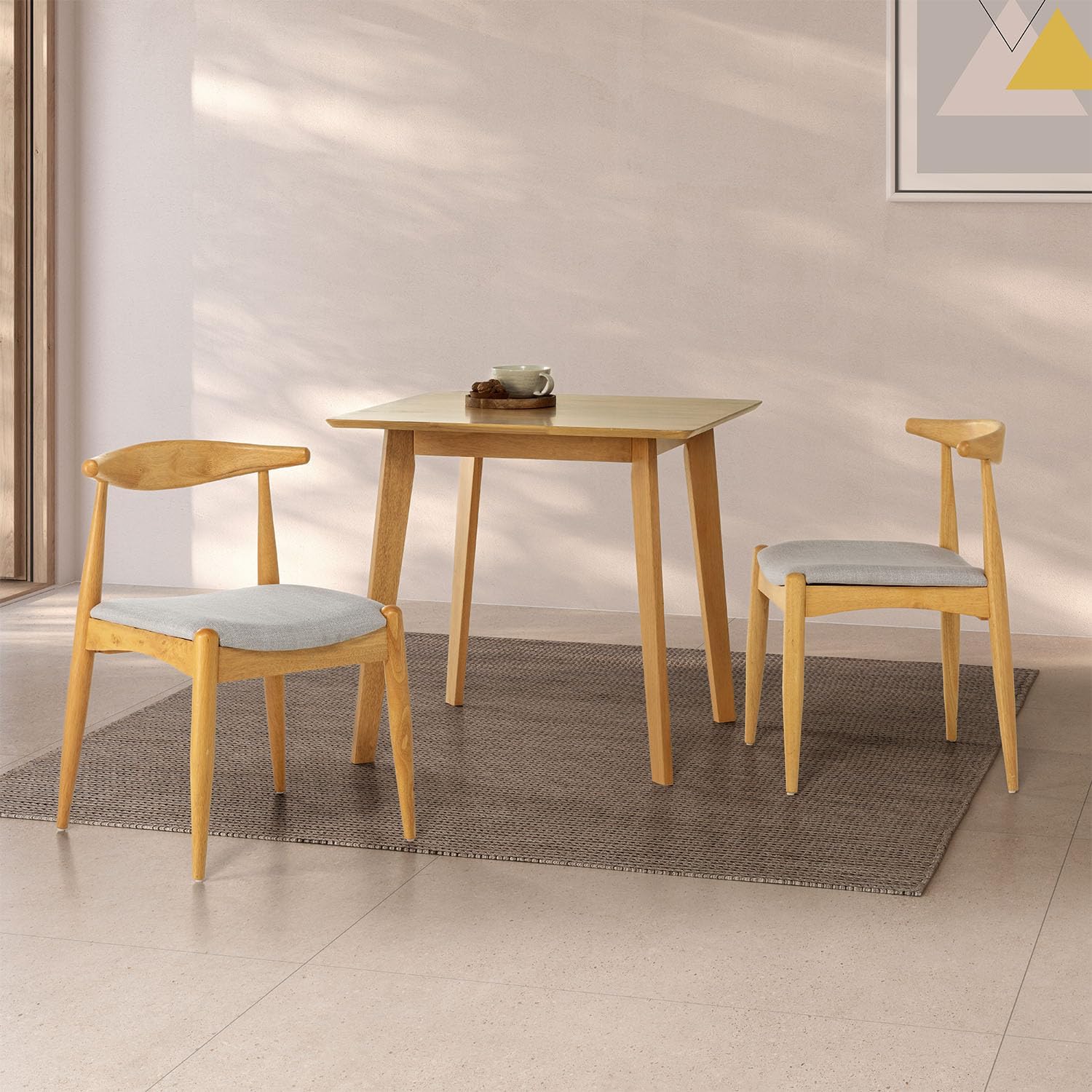 VS Venta-stock - Corzo - 52,5x50x74,5 cm - chaises bois massif chêne