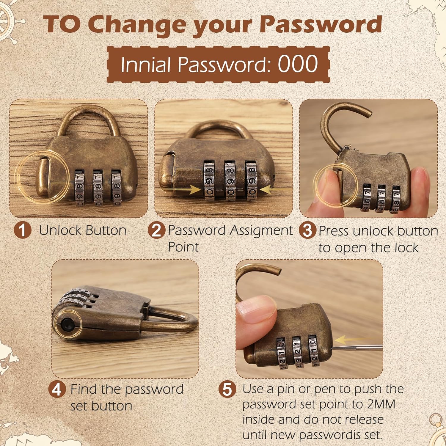 Coffre Trésor Vintage en Bois - boîte à cadenas pirate, couvercle, tirelire enfant, rouge - rangement bijoux, déco