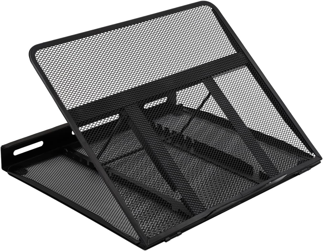 Amazon Basics - support ordinateur portable ergonomique 33x28.7x18.5cm, ventilé, jusqu'à 17.3 pouces, noir