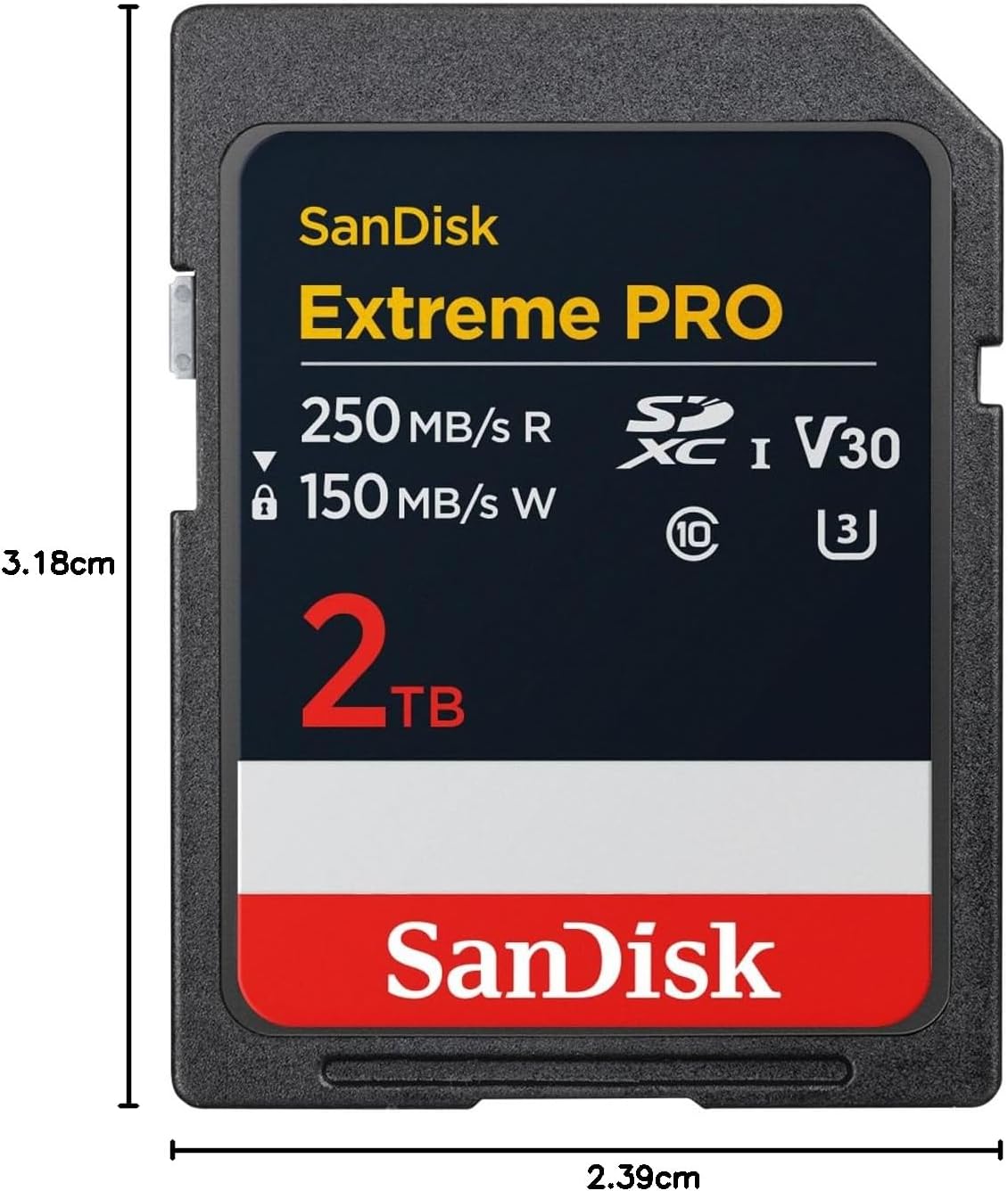 SanDisk - Extreme Pro SDXC - 2 To - 250 Mo/s, UHS-I, V30, RescuePRO Deluxe