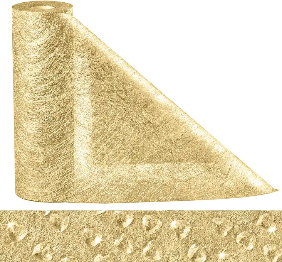 Chemin de table - non-tissé réutilisable - 23x3000cm - pour fêtes, or